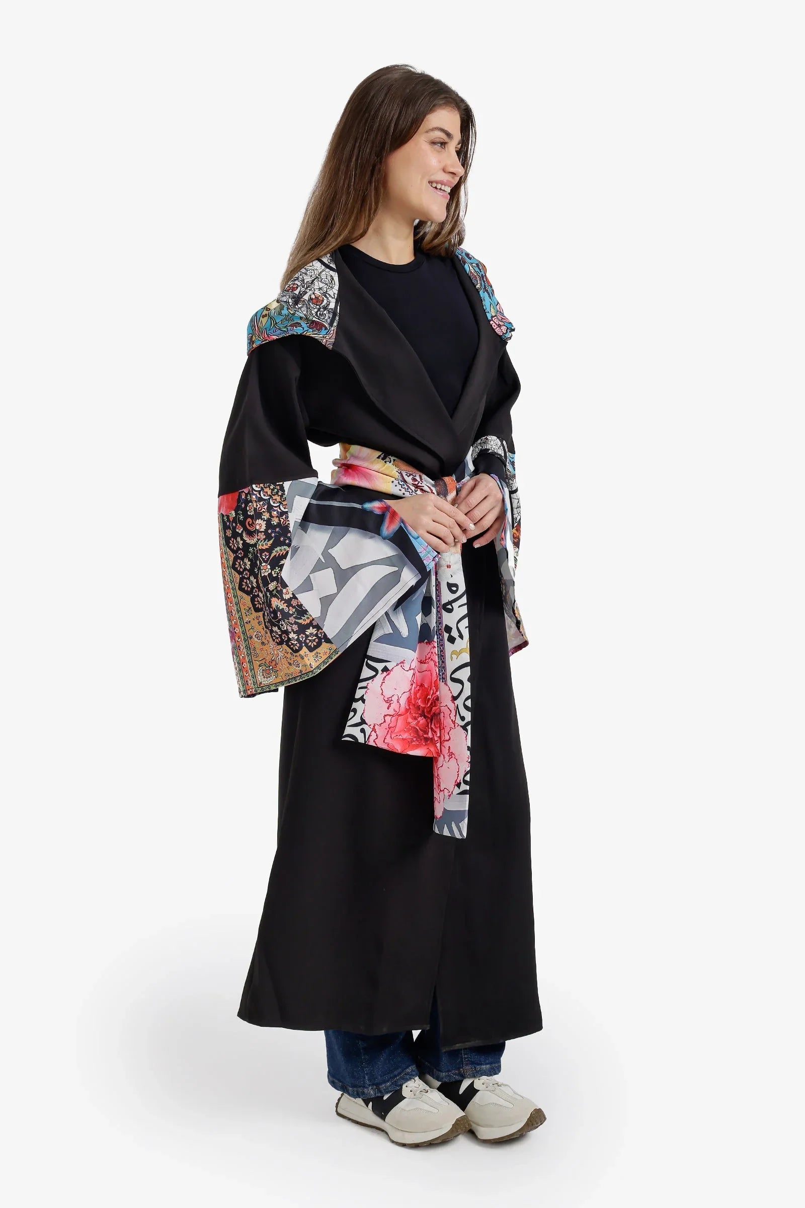 Carina - Contrast-Print Midi Kimono 5