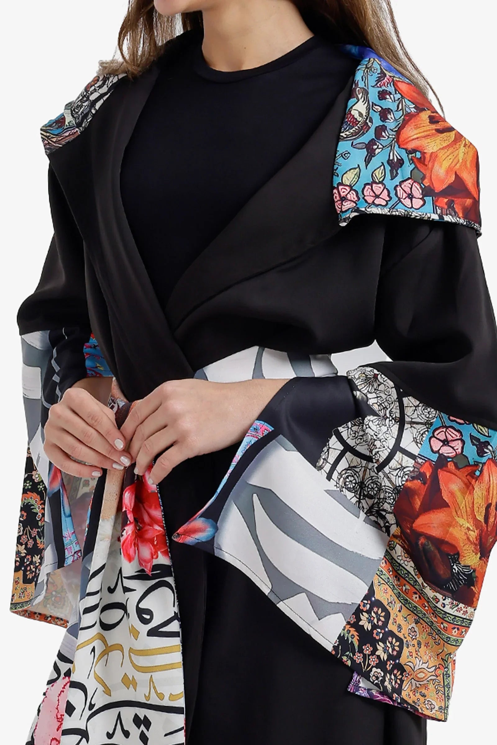 Carina - Contrast-Print Midi Kimono 4