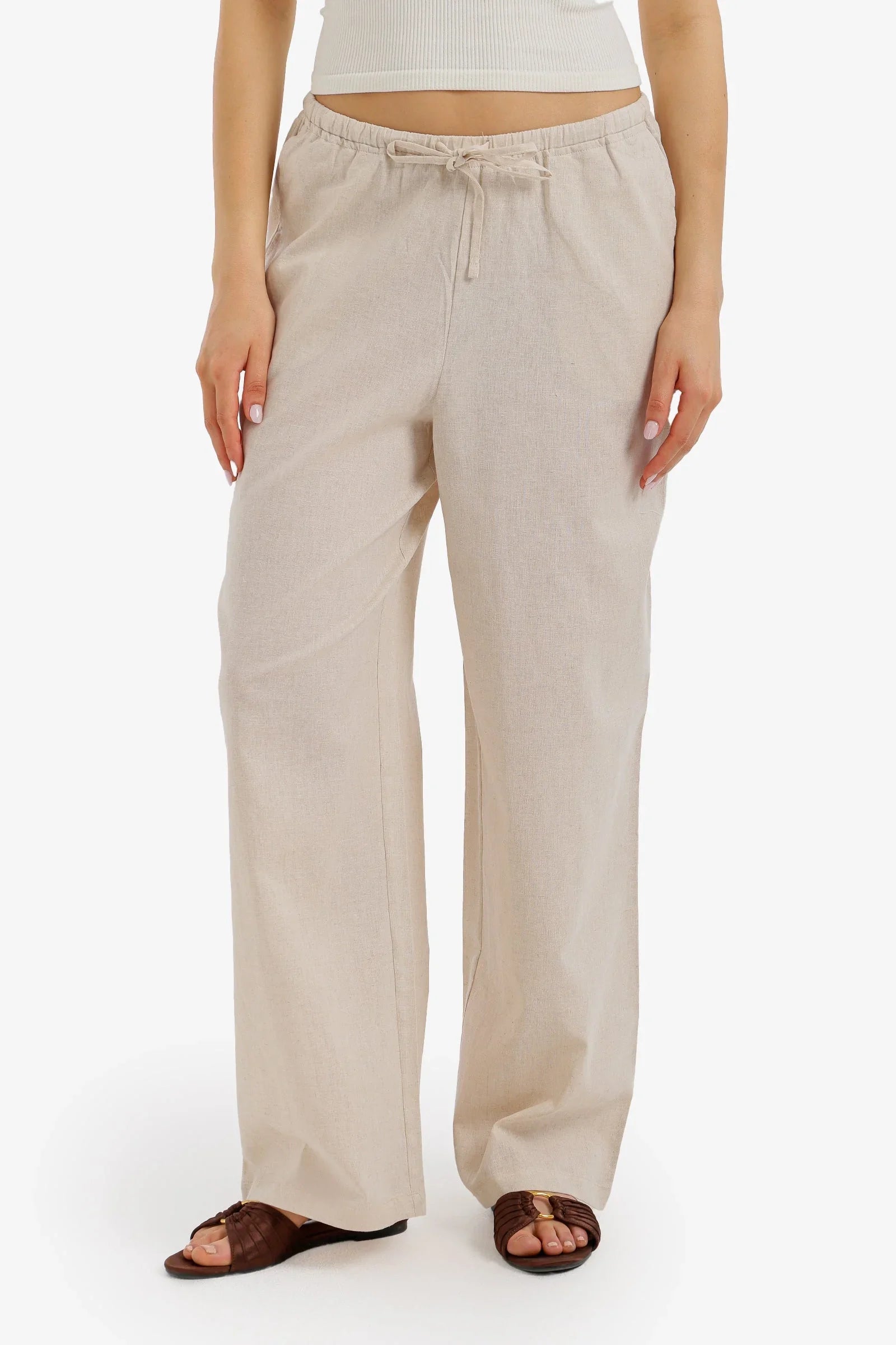 Elasticated Drawstring Lounge Pants - Carina 1