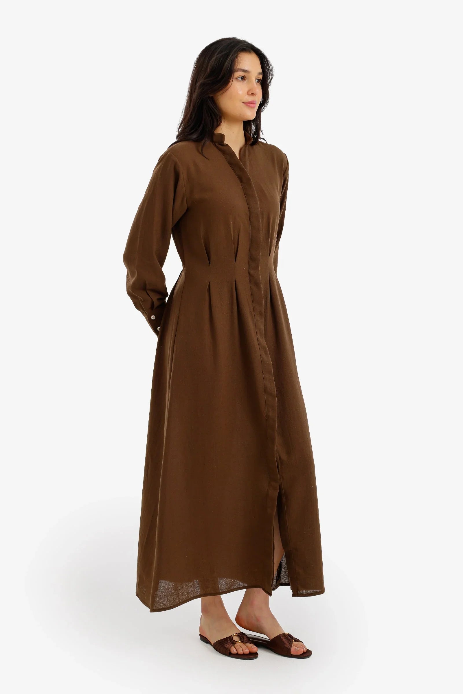 Ruched Front Midi Dress - Carina 5