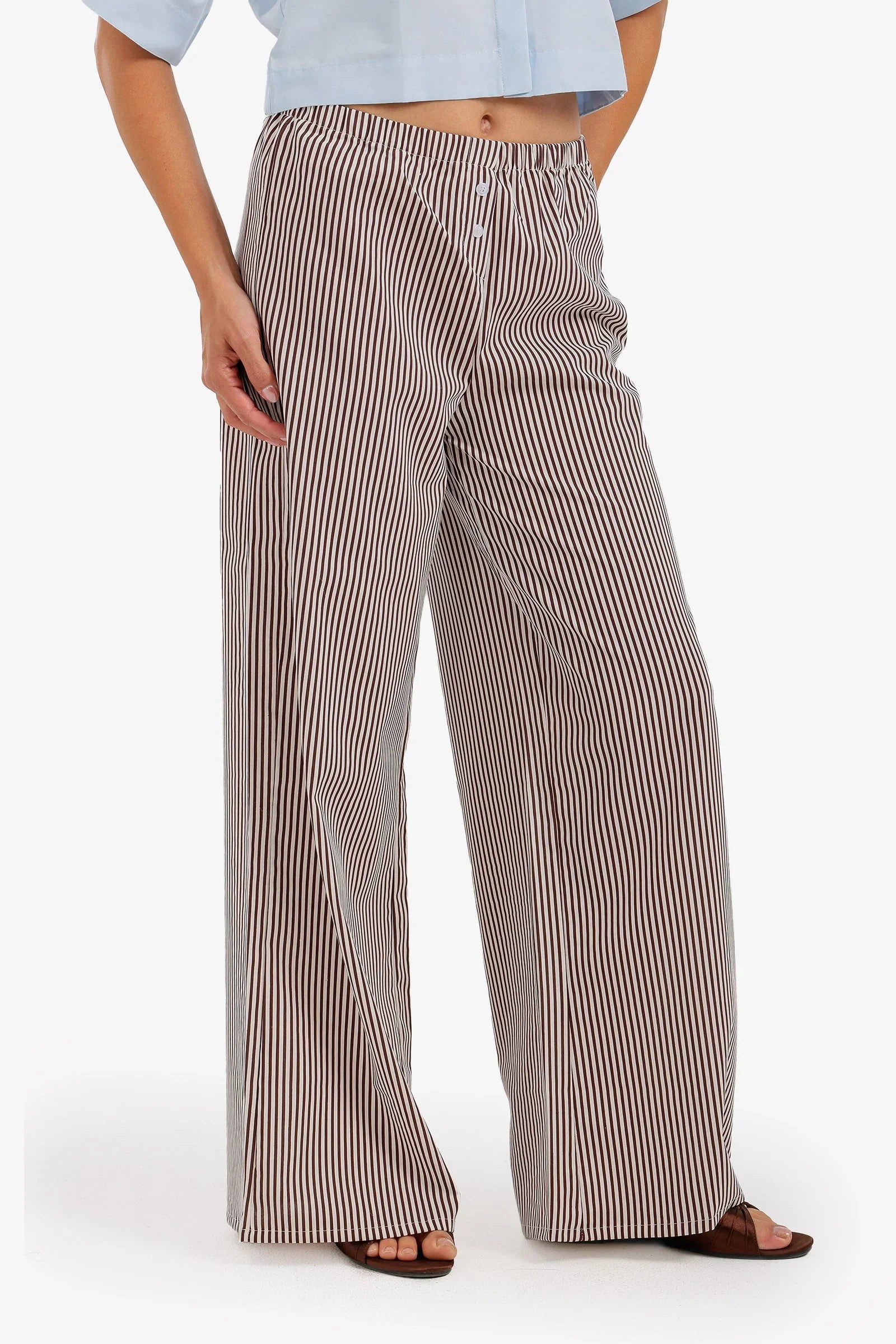 Striped Elasticated Pants - Carina 1