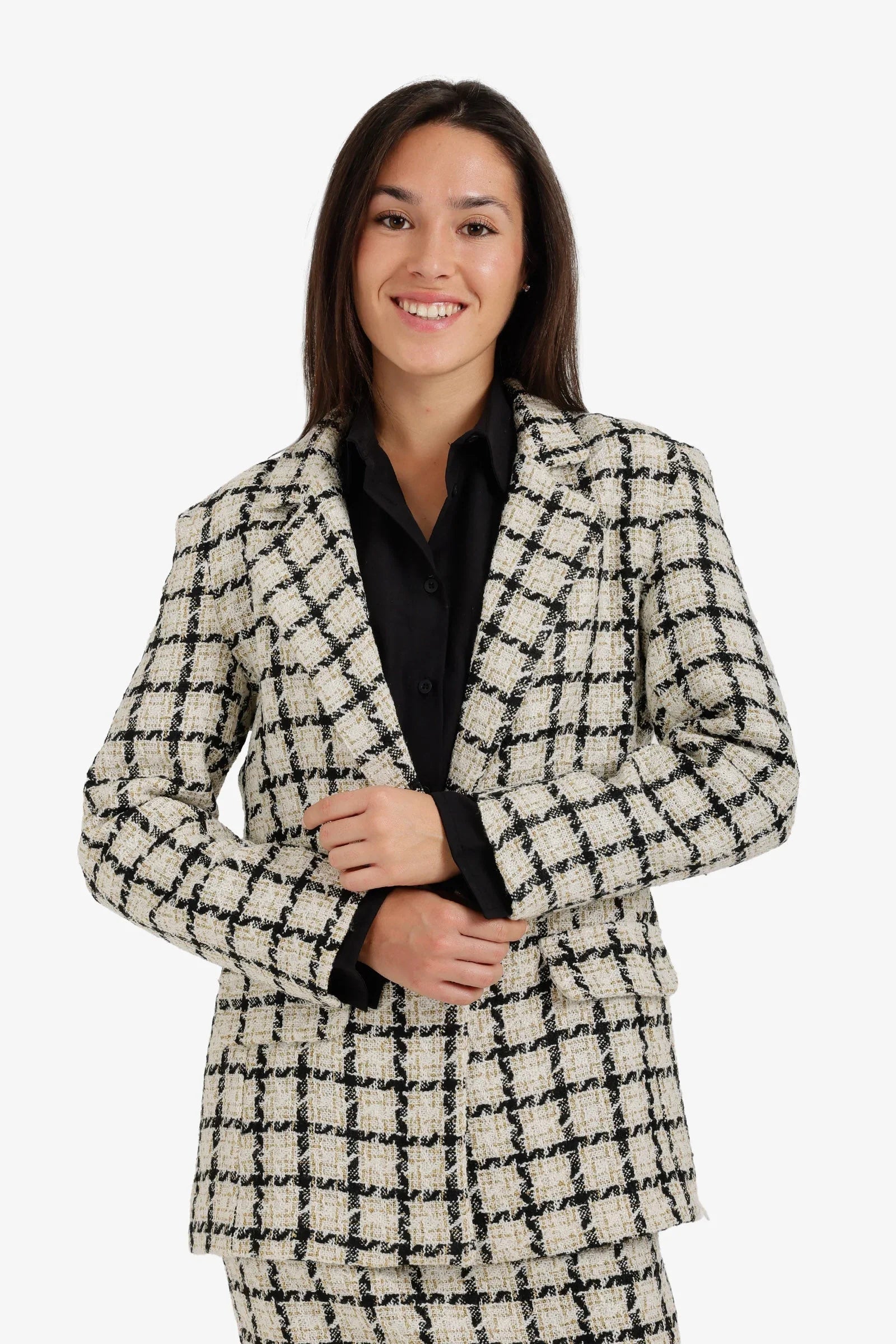 Houndstooth Notch - Collar Blazer - Clue - Babazzaro