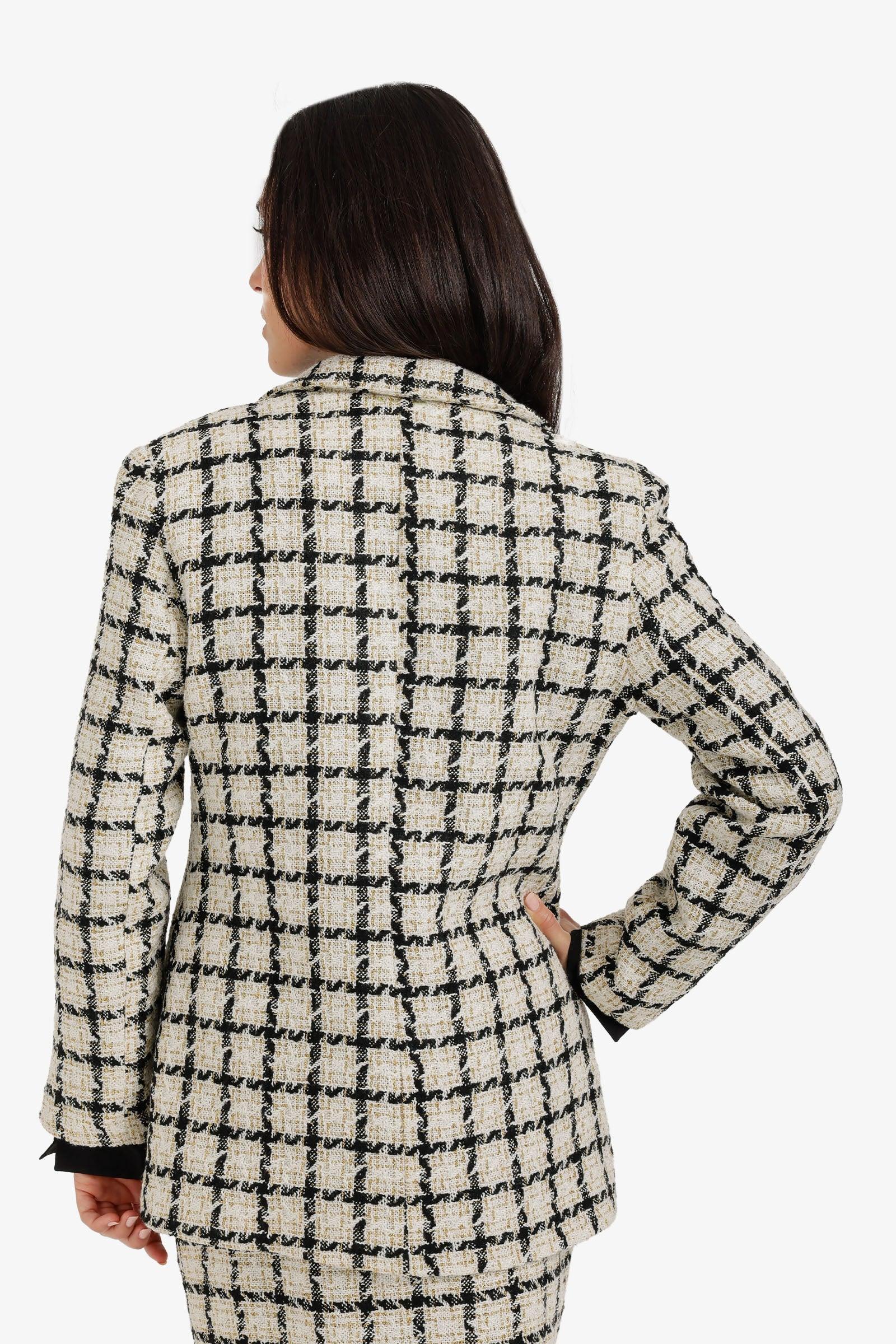 Houndstooth Notch - Collar Blazer - Clue - Babazzaro