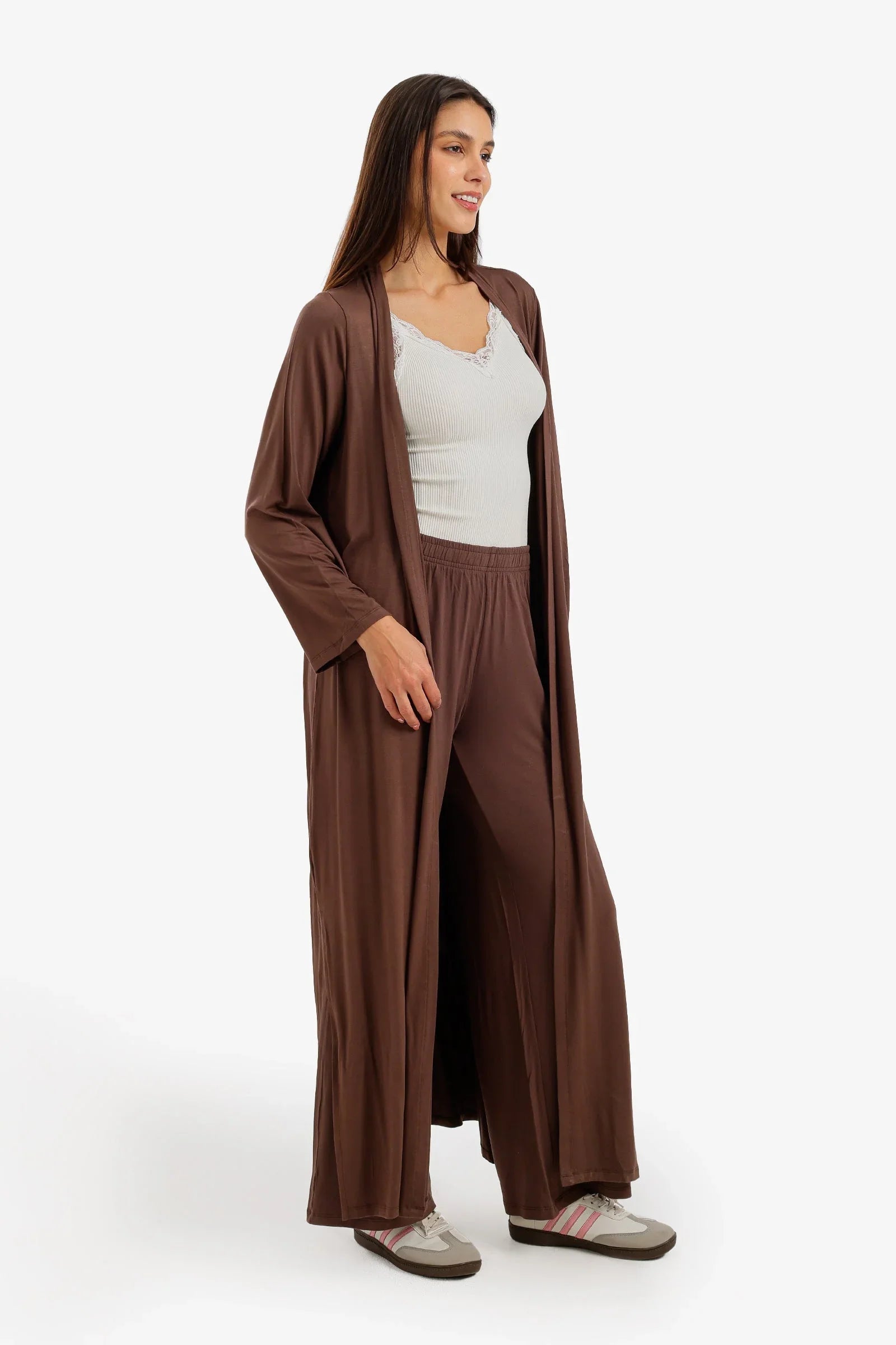 Relaxed Longline Lounge Cardigan - Carina 2