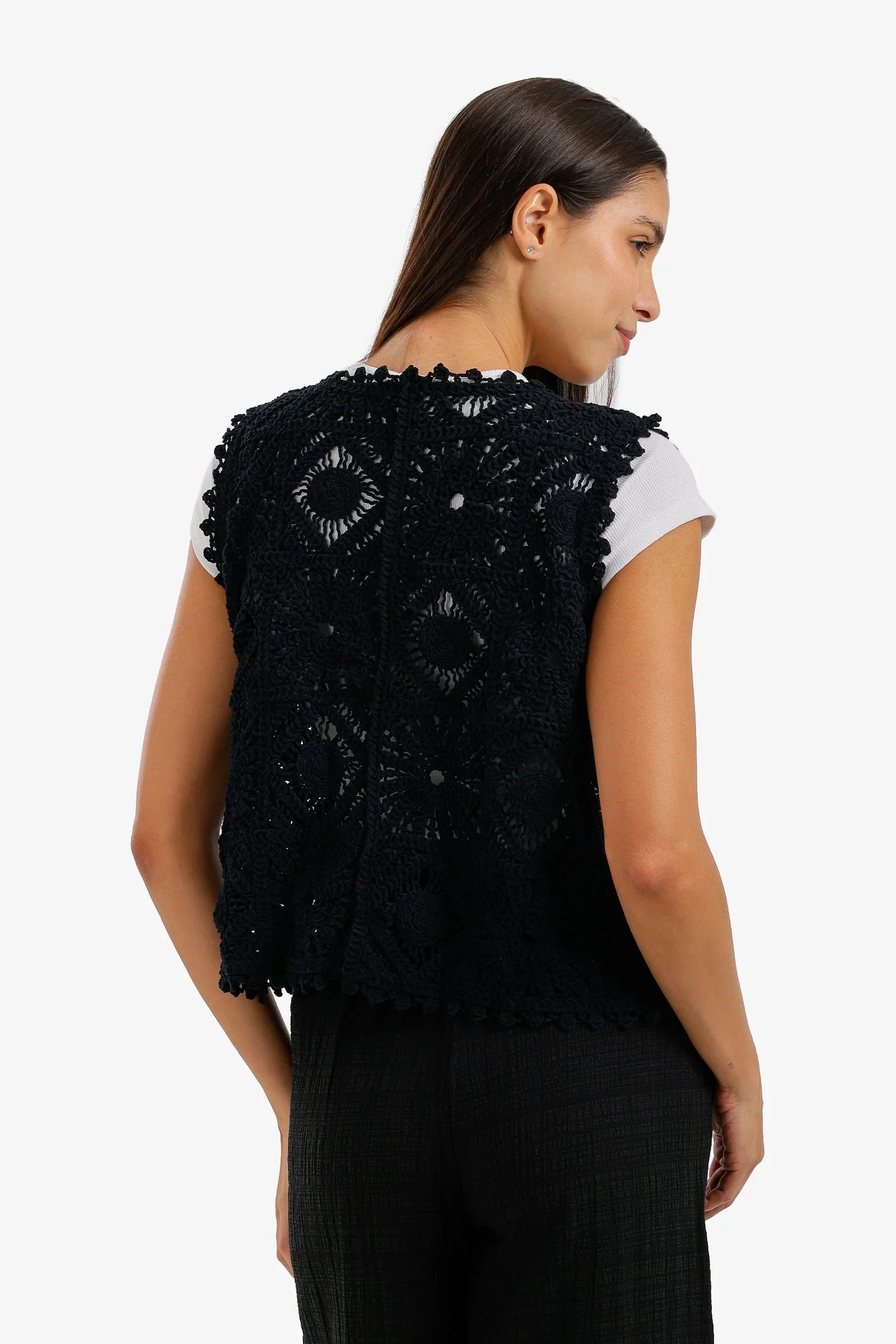 Tie-Front Crochet Kimono - Carina 3