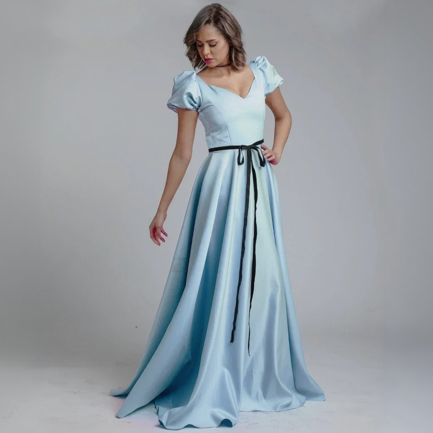 A-Line puffed sleeve dress - Reehan 7