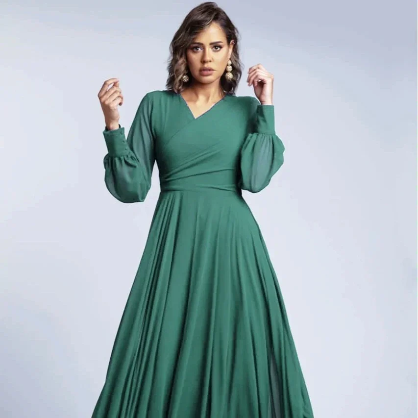 Cross-over draped dress - Reehan