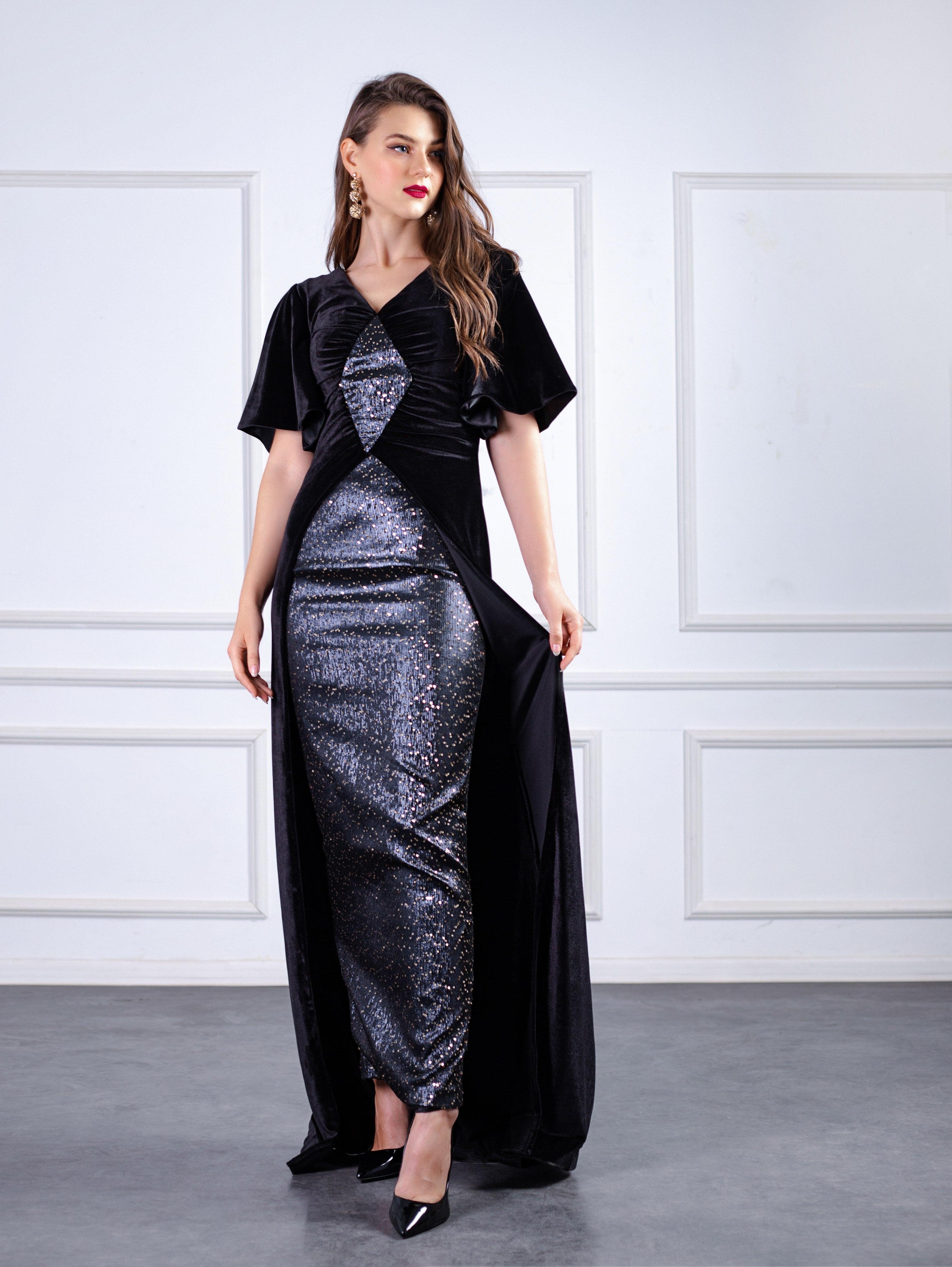 Vintage-inspired velvet dress - Reehan