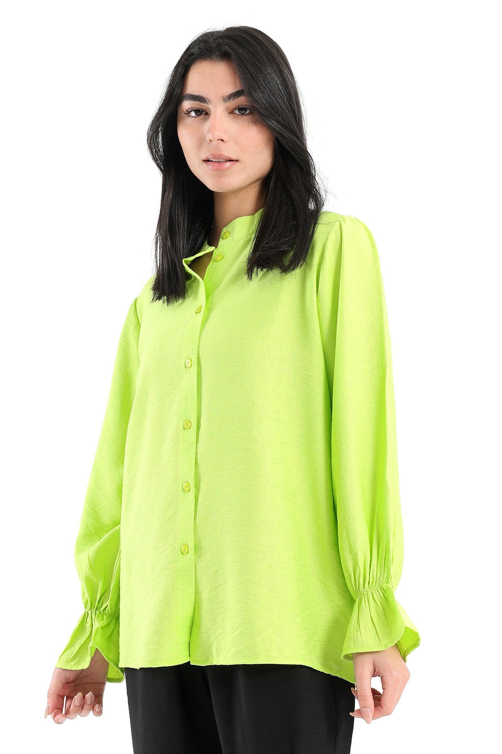 Clue - Bell Cuff Plain Shirt 1