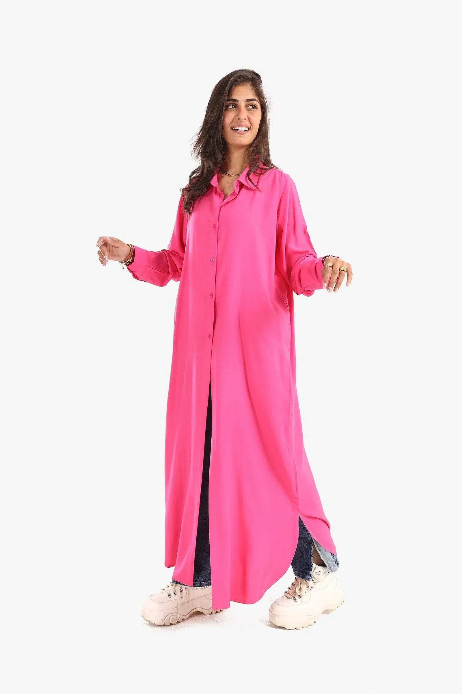 Clue - Shirt Dress with Round Hem 1