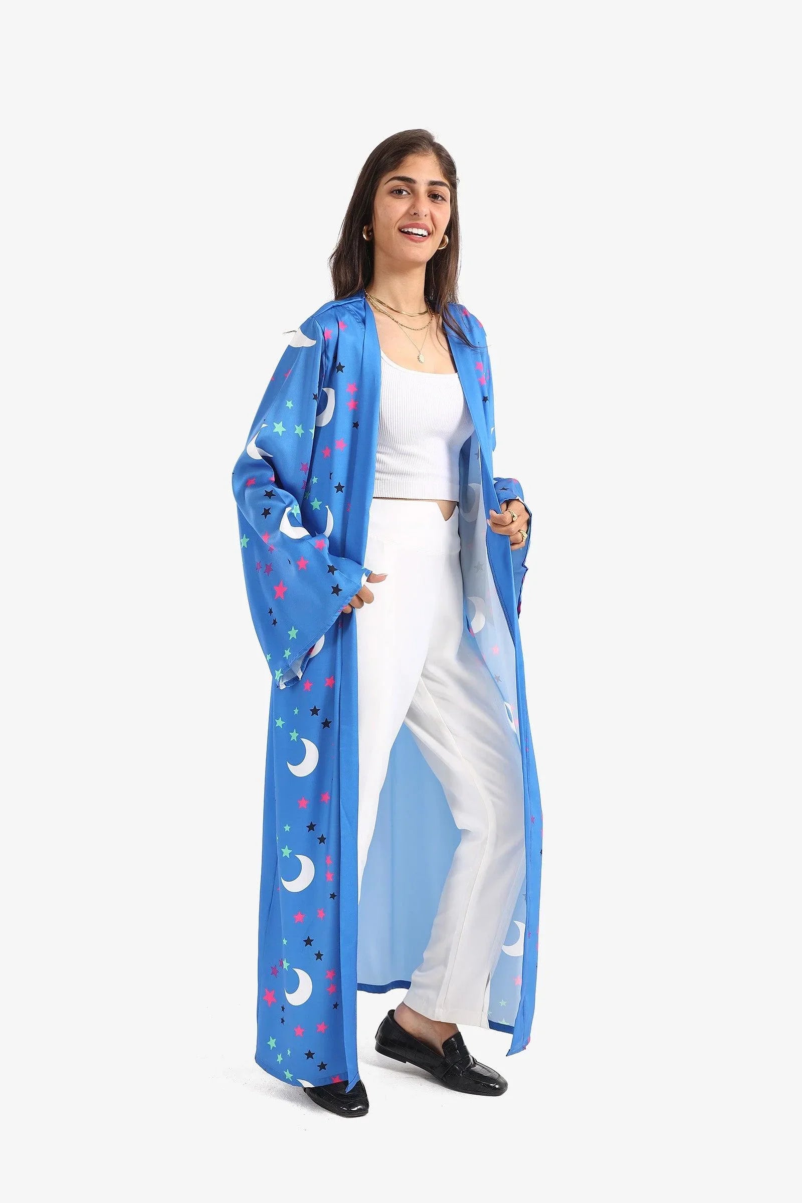 Clue - Crescents & Stars Printed Kimono 1