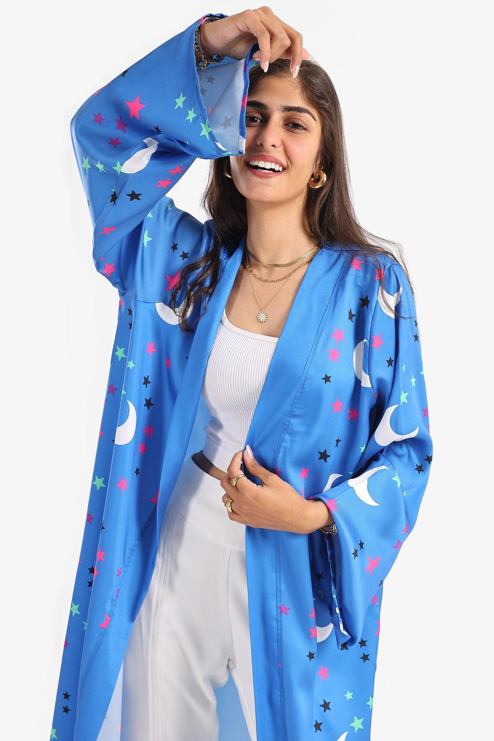 Clue - Crescents & Stars Printed Kimono 5