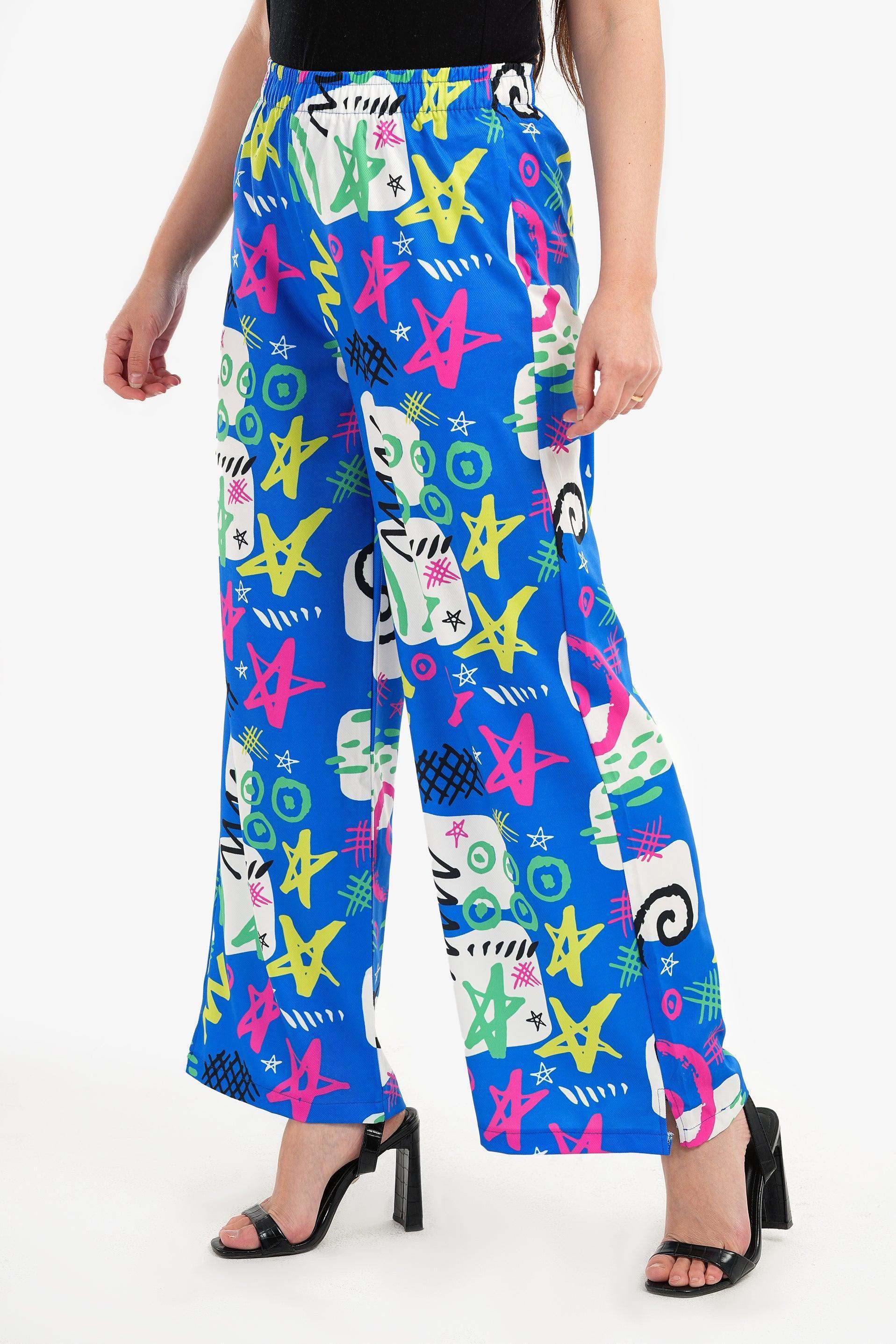 Clue - High Waist Printed Pants 2
