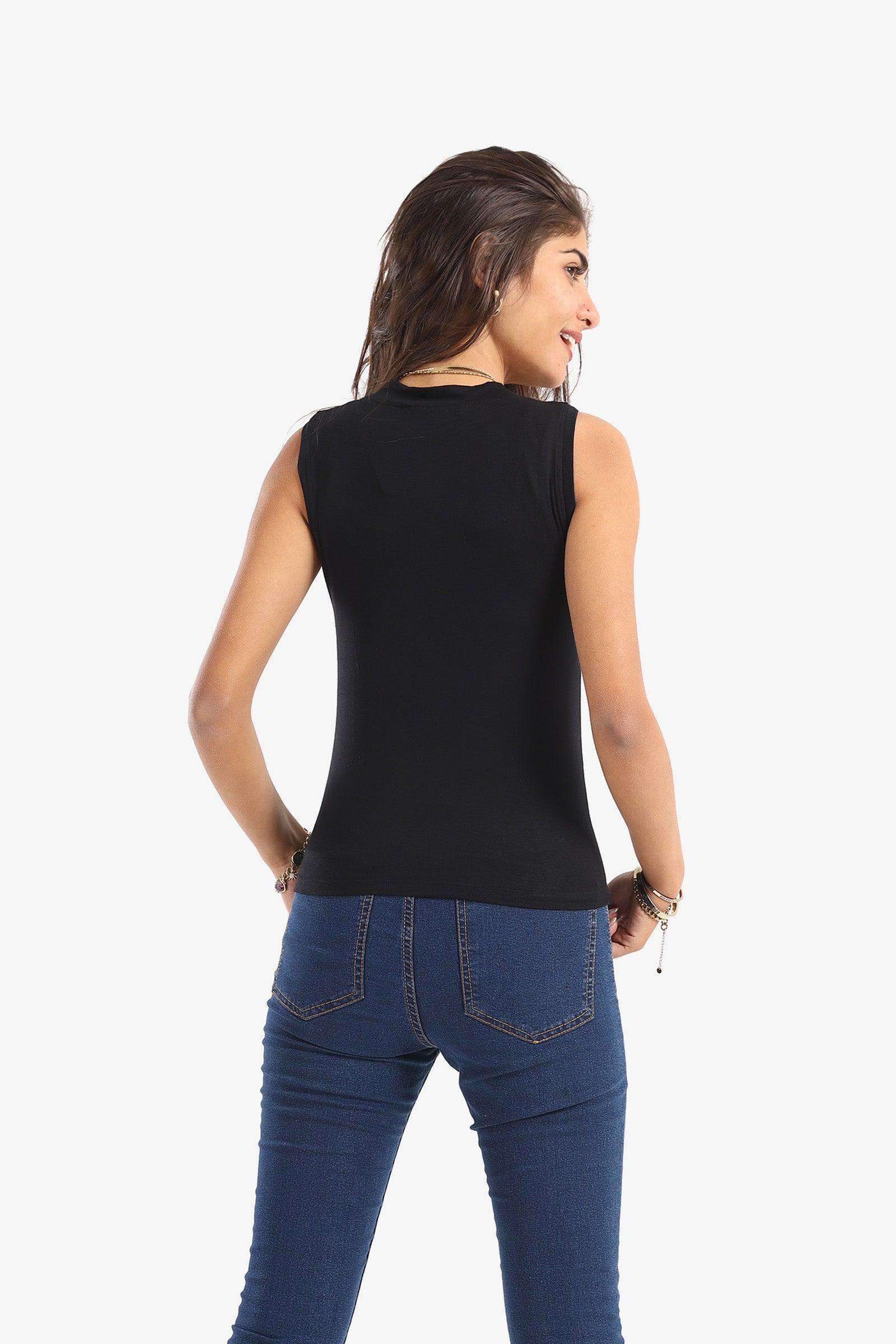 Clue - Crew Neck Viscose Top 2