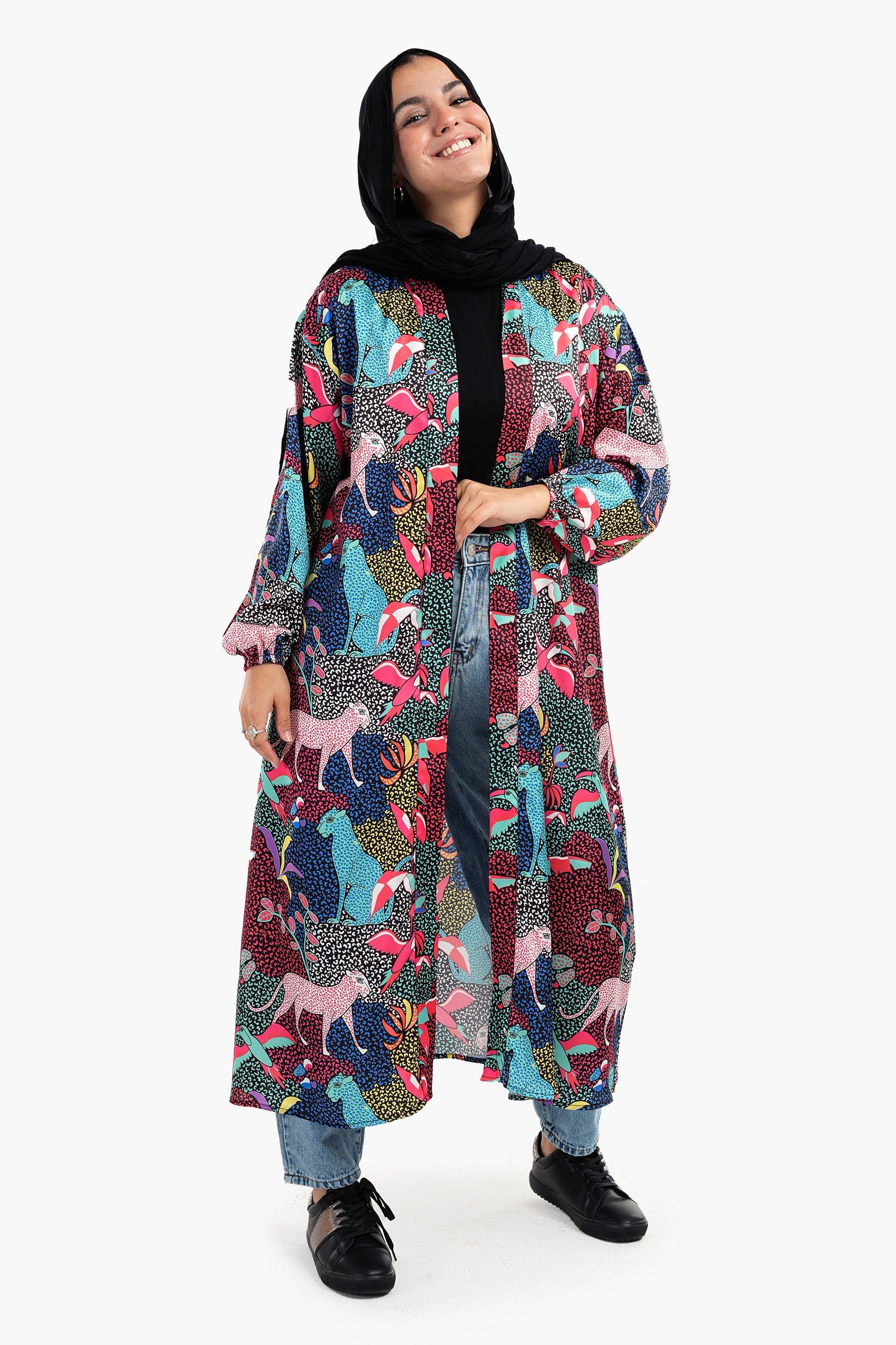 Clue - Animal Print Long Kimono 1
