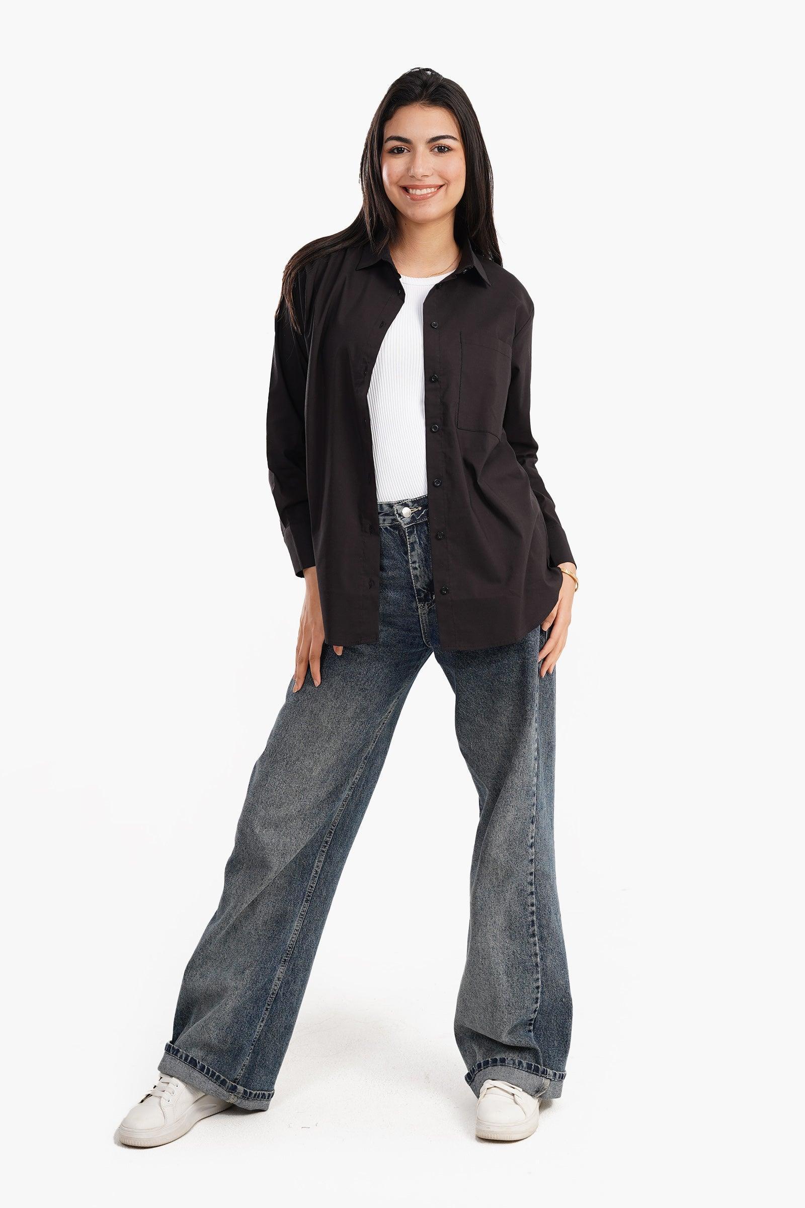 Clue - Poplin Solid Pattern Shirt 3