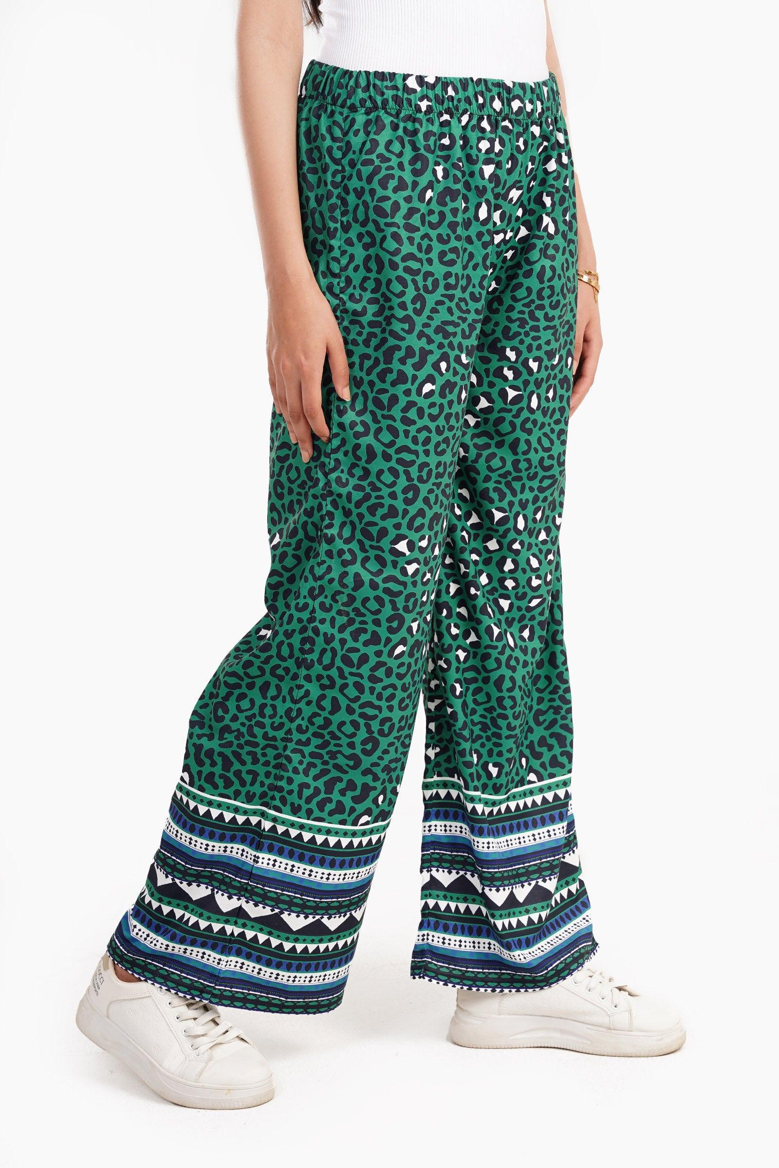 Clue - Green All Over Print Pants 1