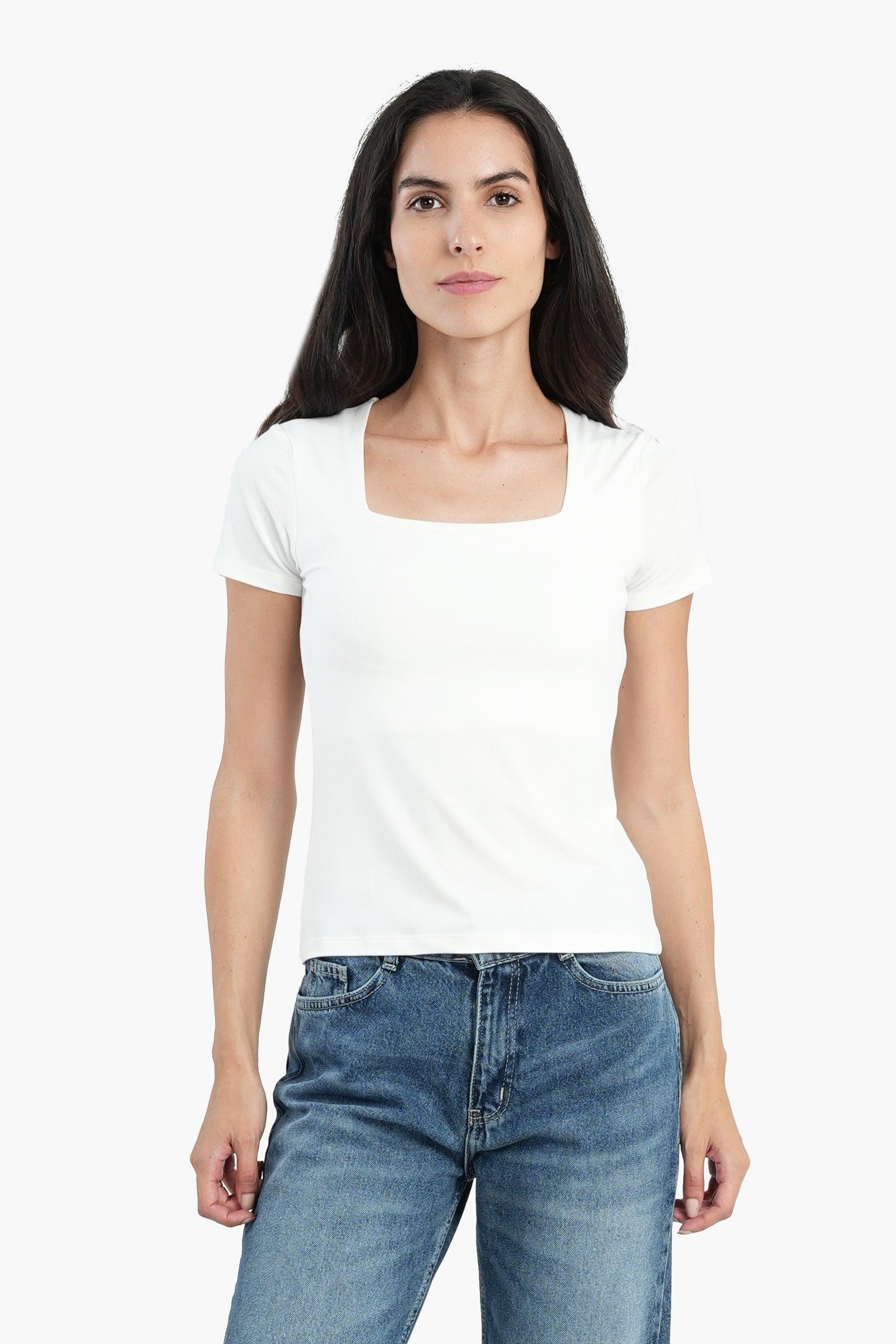 Clue - Cotton Square Neck Top 2