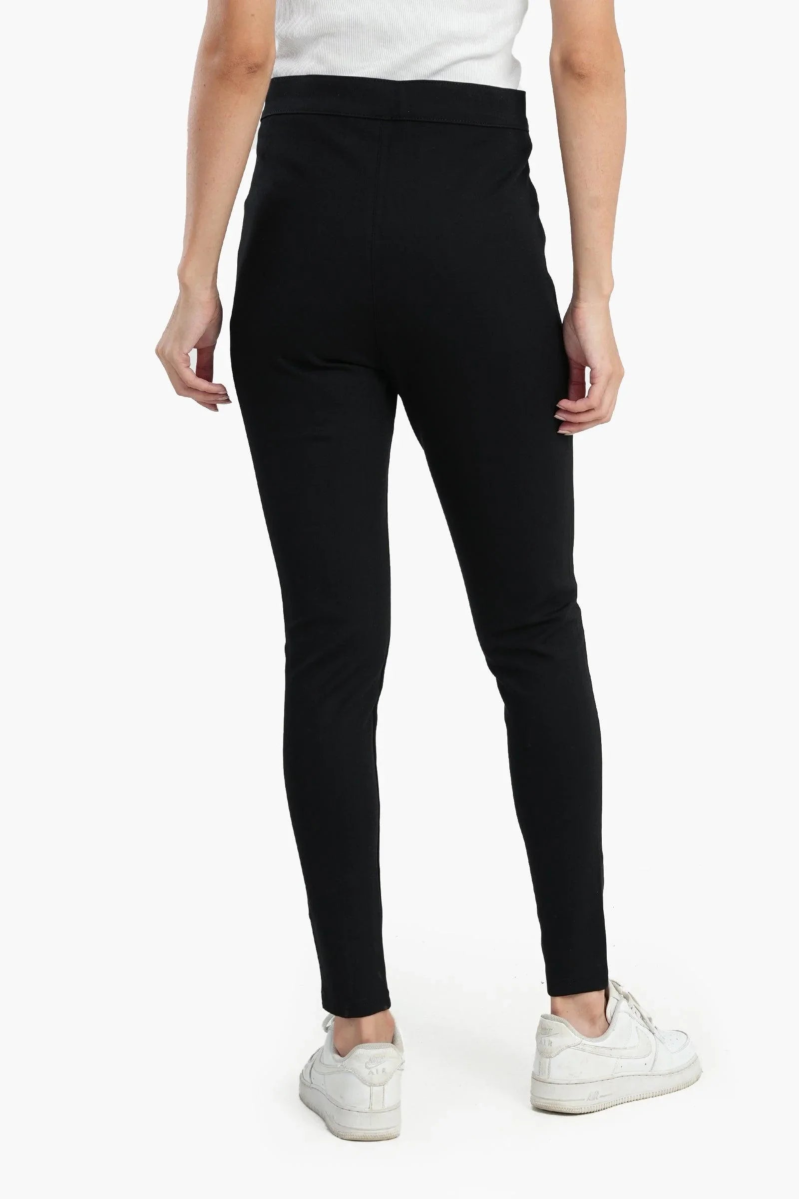 Clue - Cotton Blend Black Leggings 3