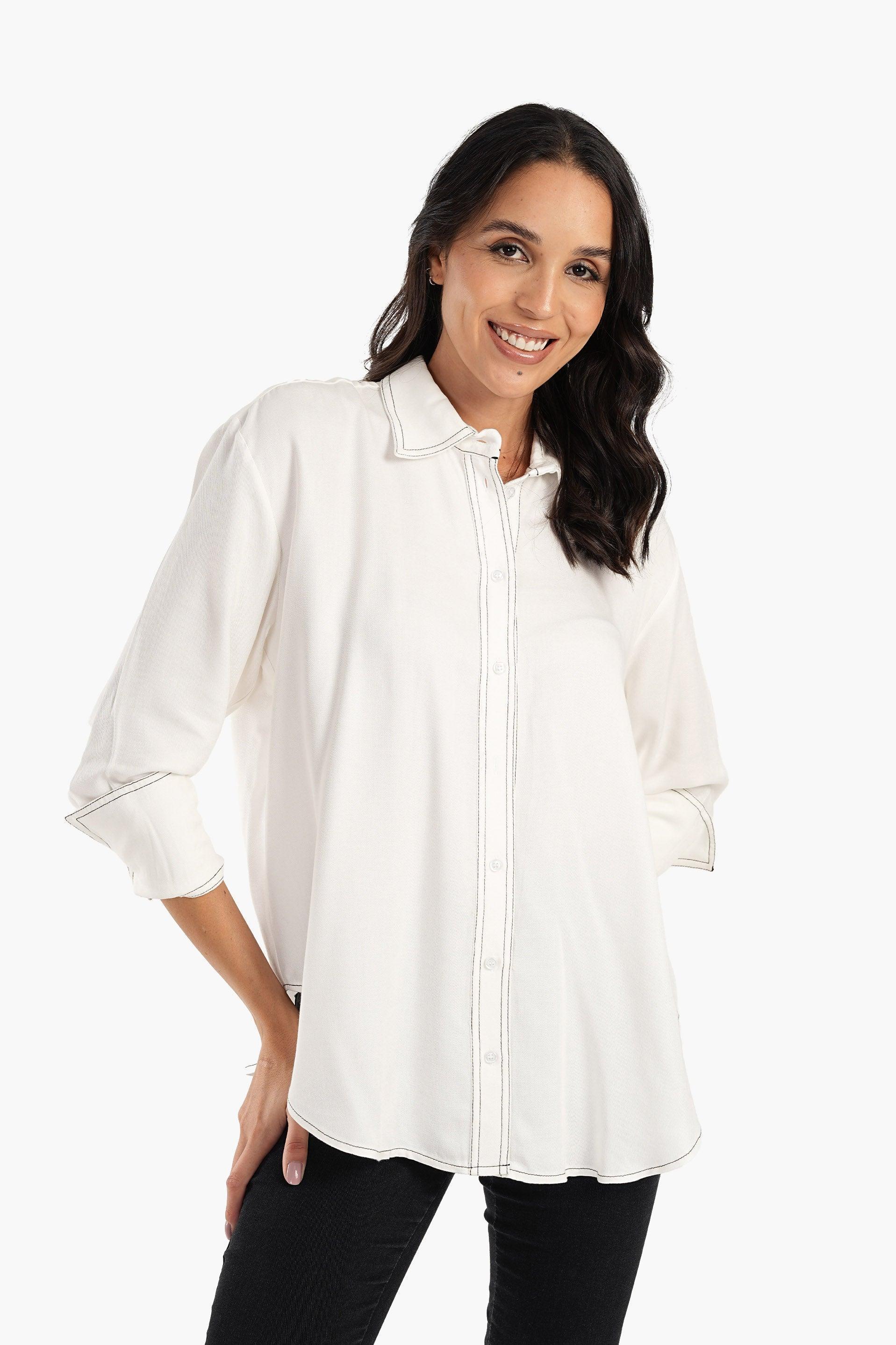 Clue - Shirt with Contrast Stitch 1