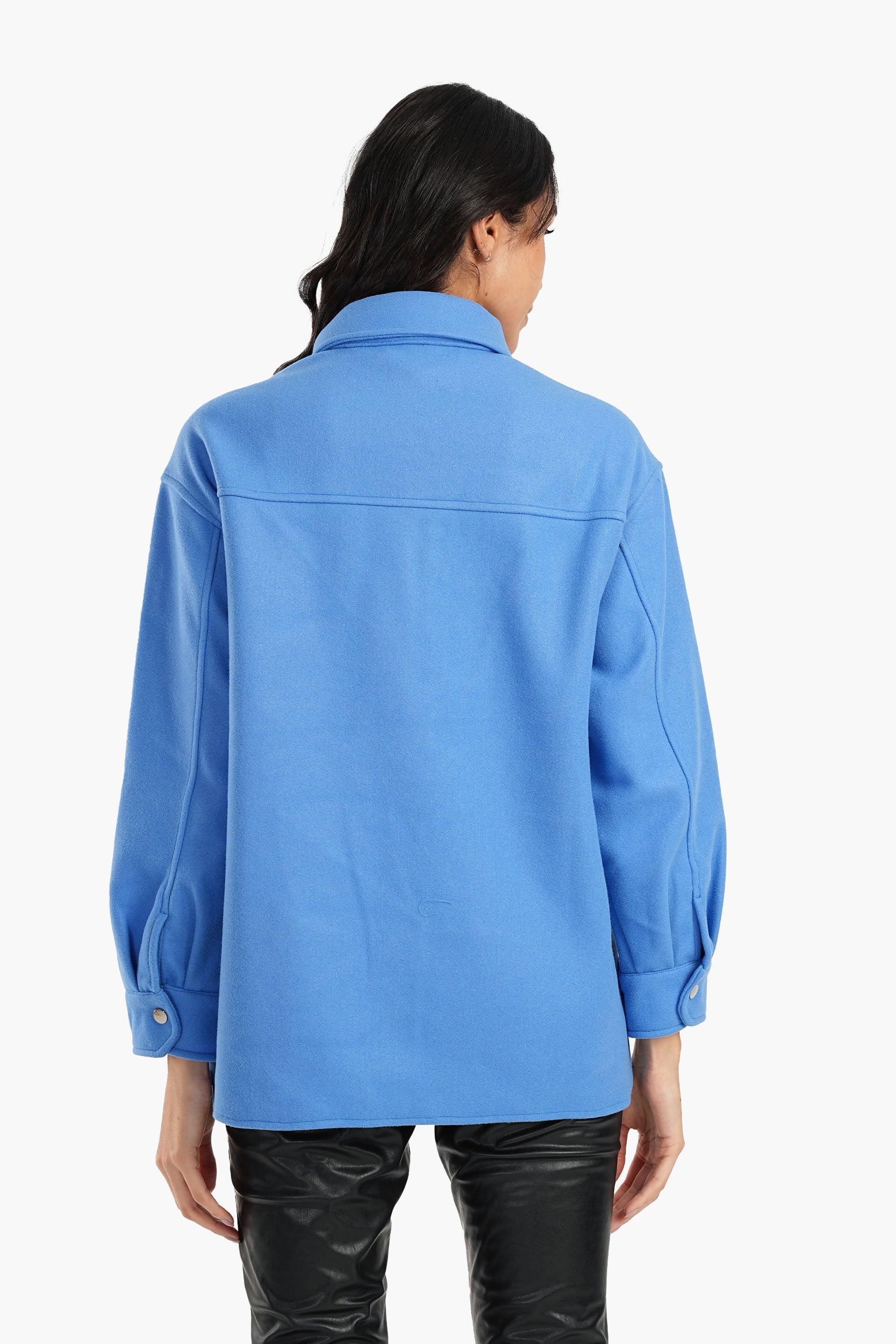 Clue - Blue Fleece Oversized Shirt 3