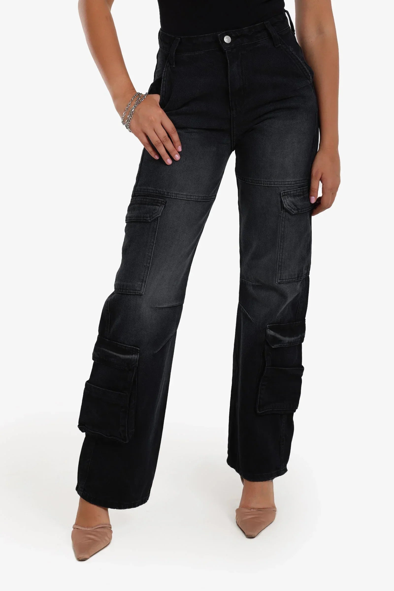 Clue - Denim Cargo Pants 4