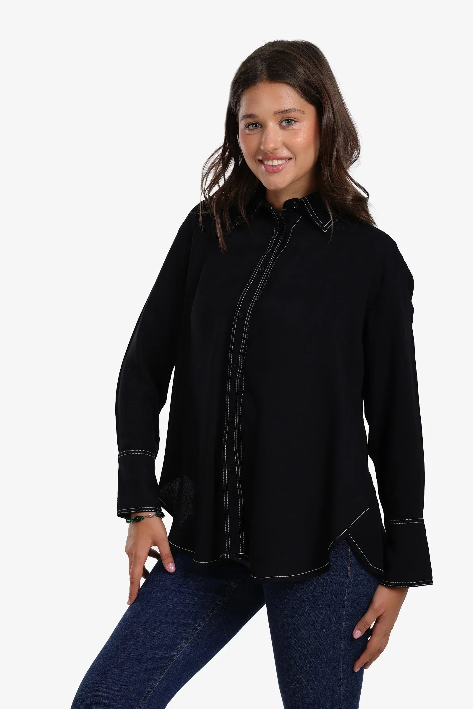 Clue - Shirt with Contrast Stitching 6