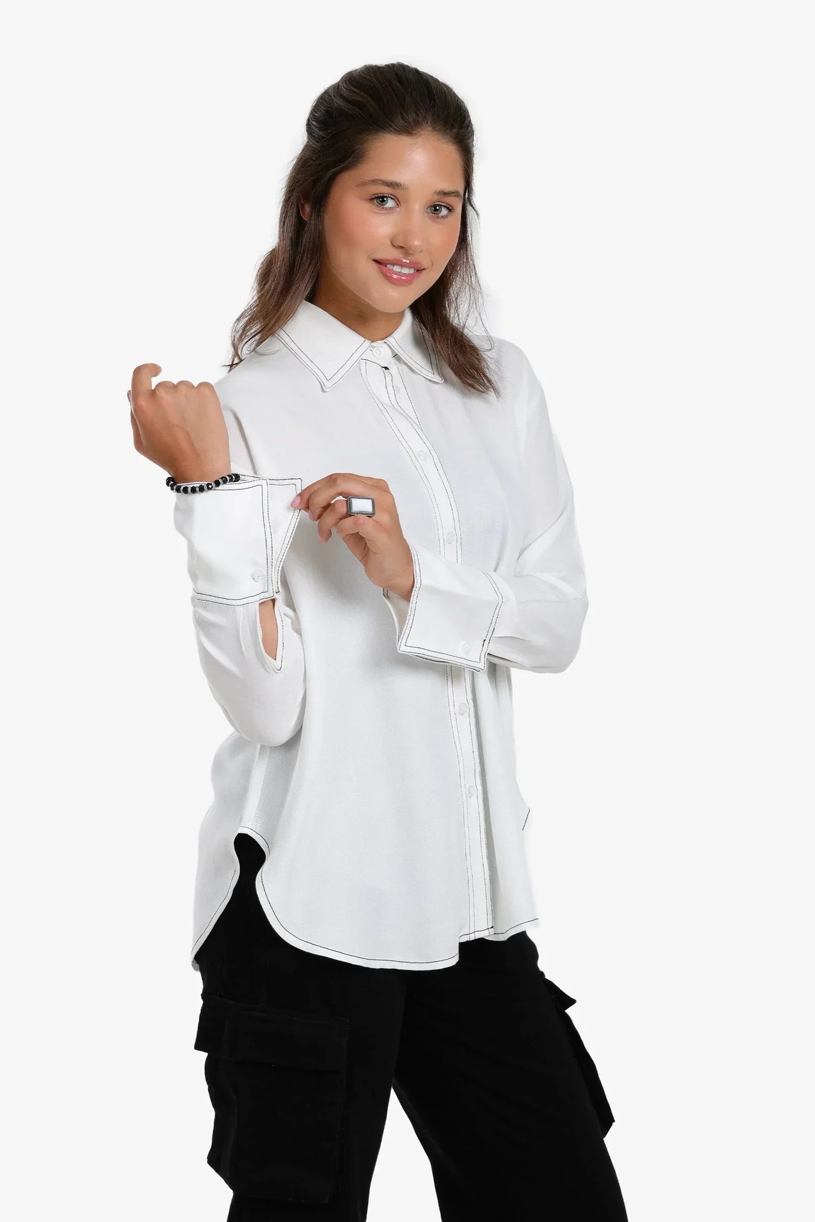 Clue - Shirt with Contrast Stitching 4