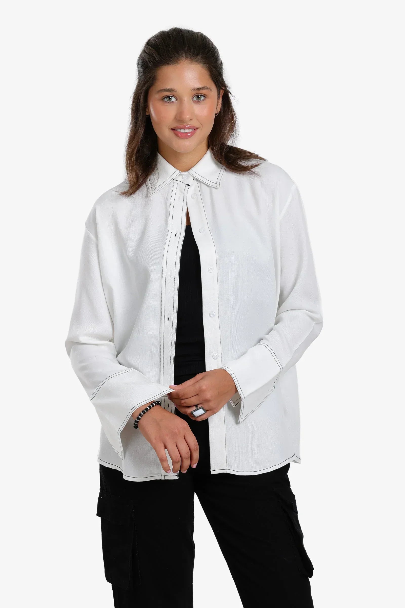 Clue - Shirt with Contrast Stitching 2