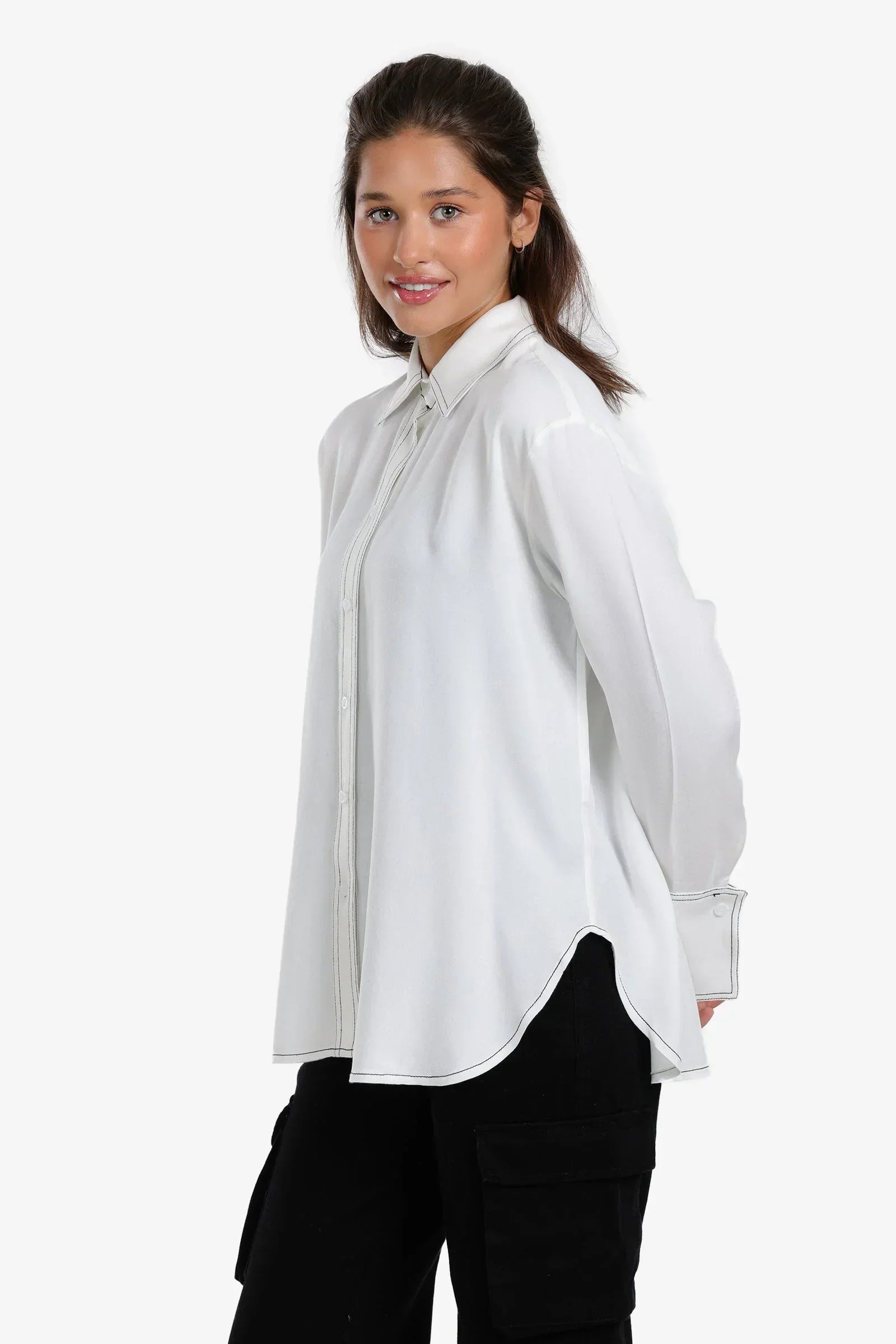 Clue - Shirt with Contrast Stitching 3