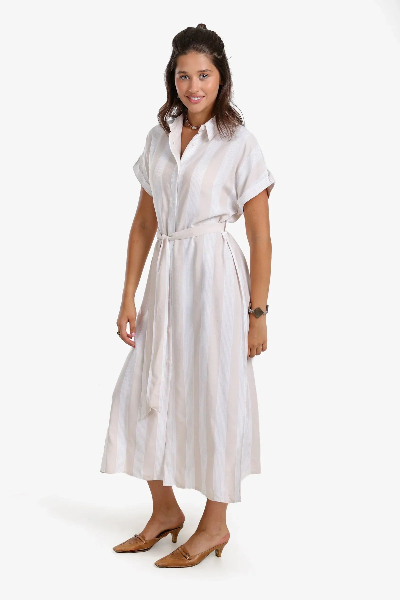 Clue - Voile Striped Shirt Dress 2
