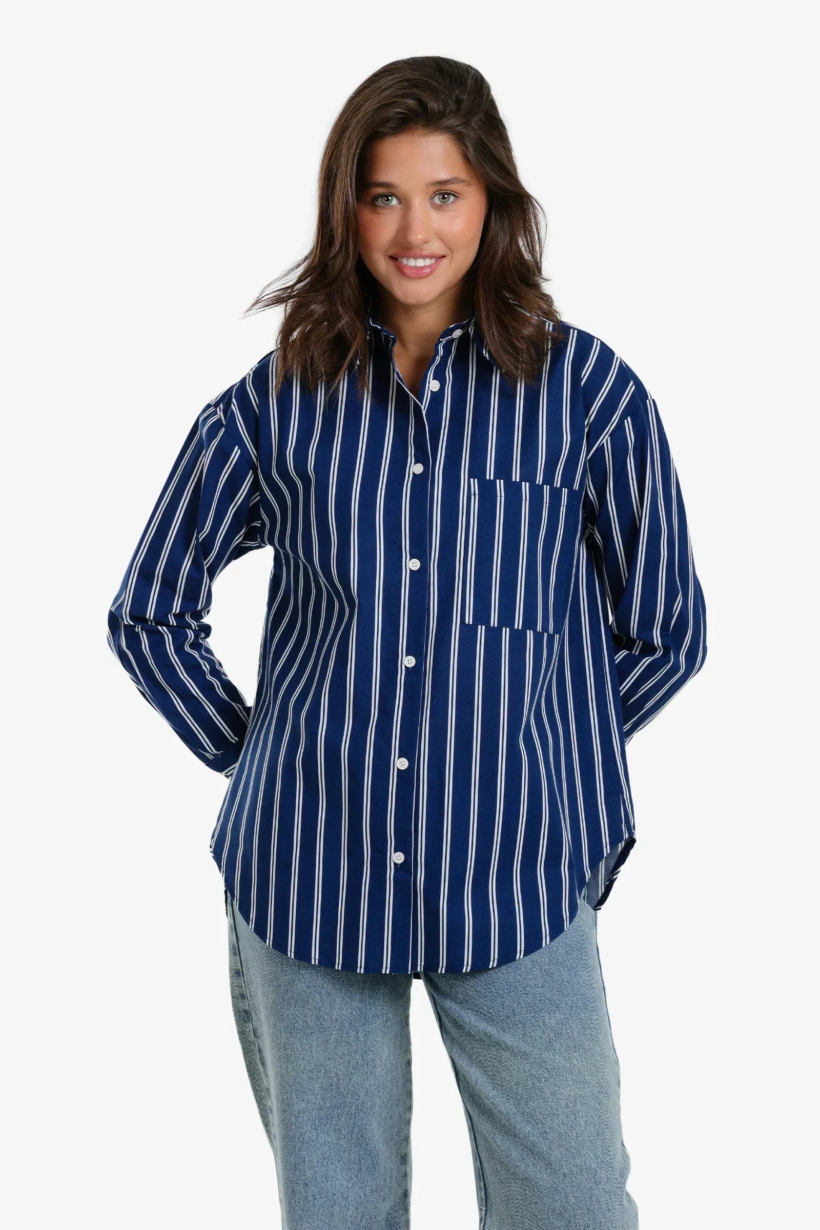 Clue - Striped Poplin Button Shirt 1