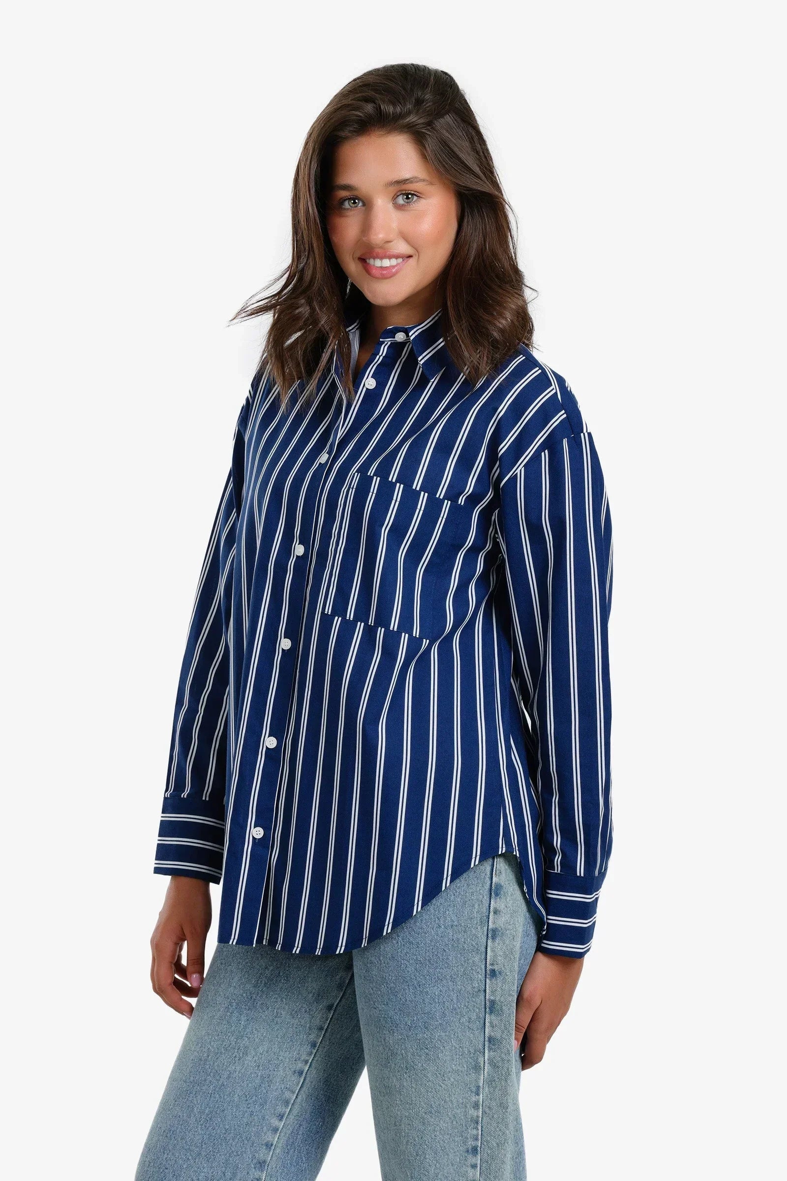 Clue - Striped Poplin Button Shirt 2