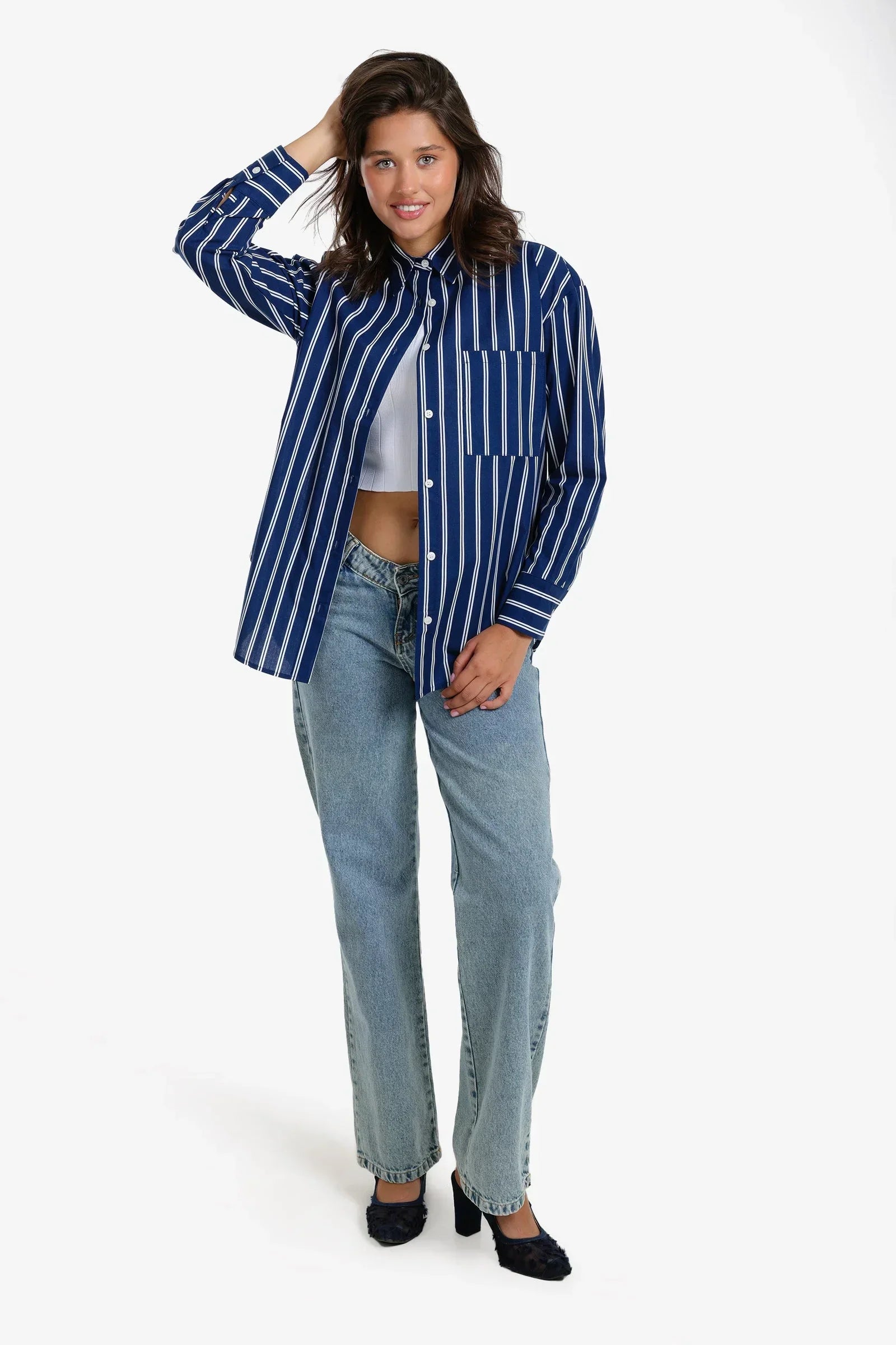 Clue - Striped Poplin Button Shirt 5