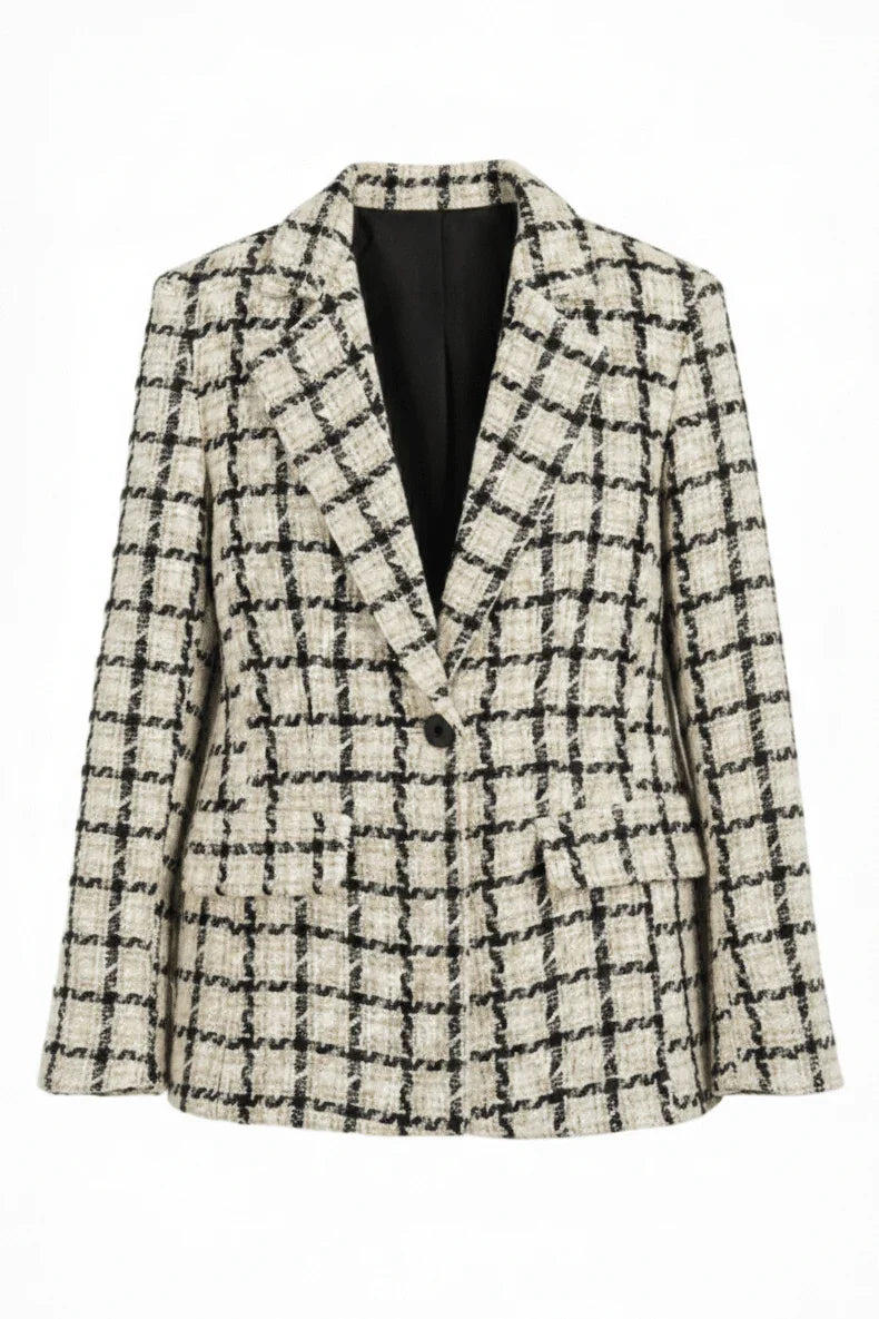 Houndstooth Notch - Collar Blazer - Clue - Babazzaro