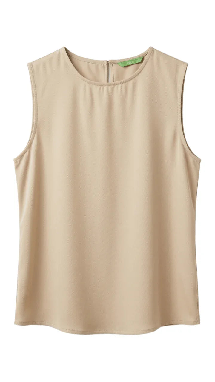 Sleeveless Viscose Blouse - Clue - Babazzaro