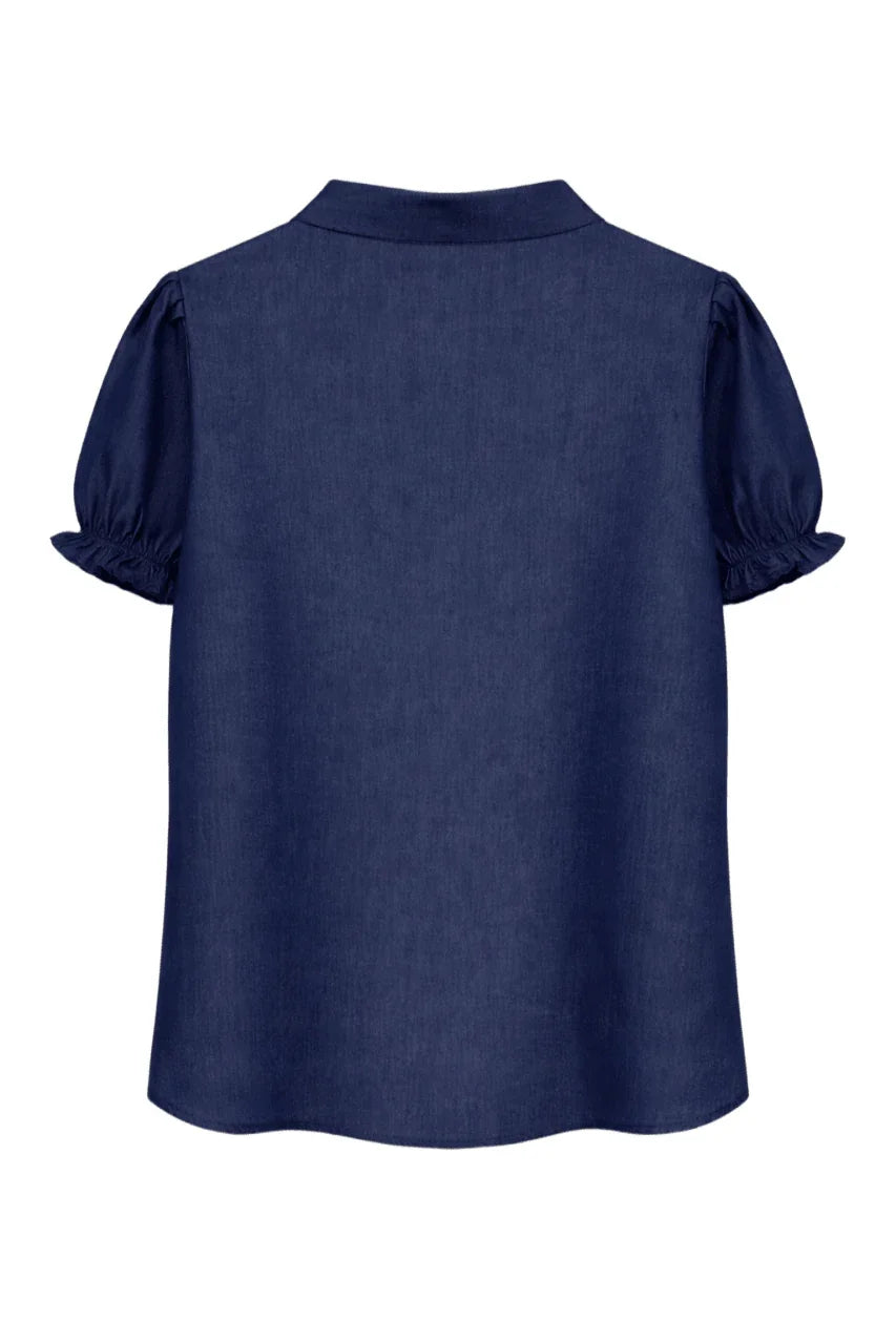 Bow Tie Ruffle Blouse - Clue - Babazzaro