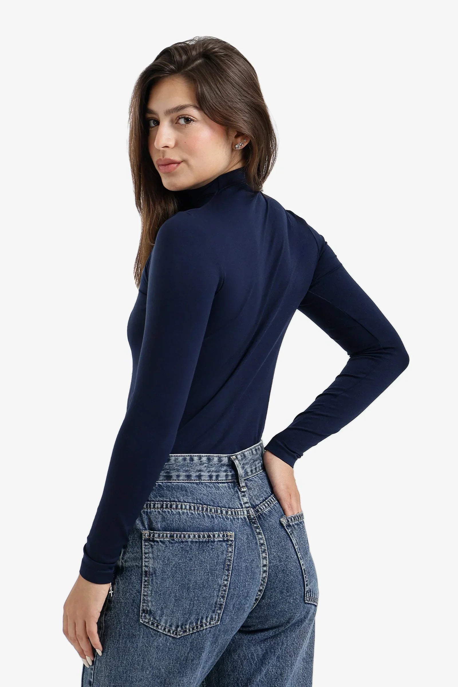 Carina - Slim Fit High-Neck Top 11