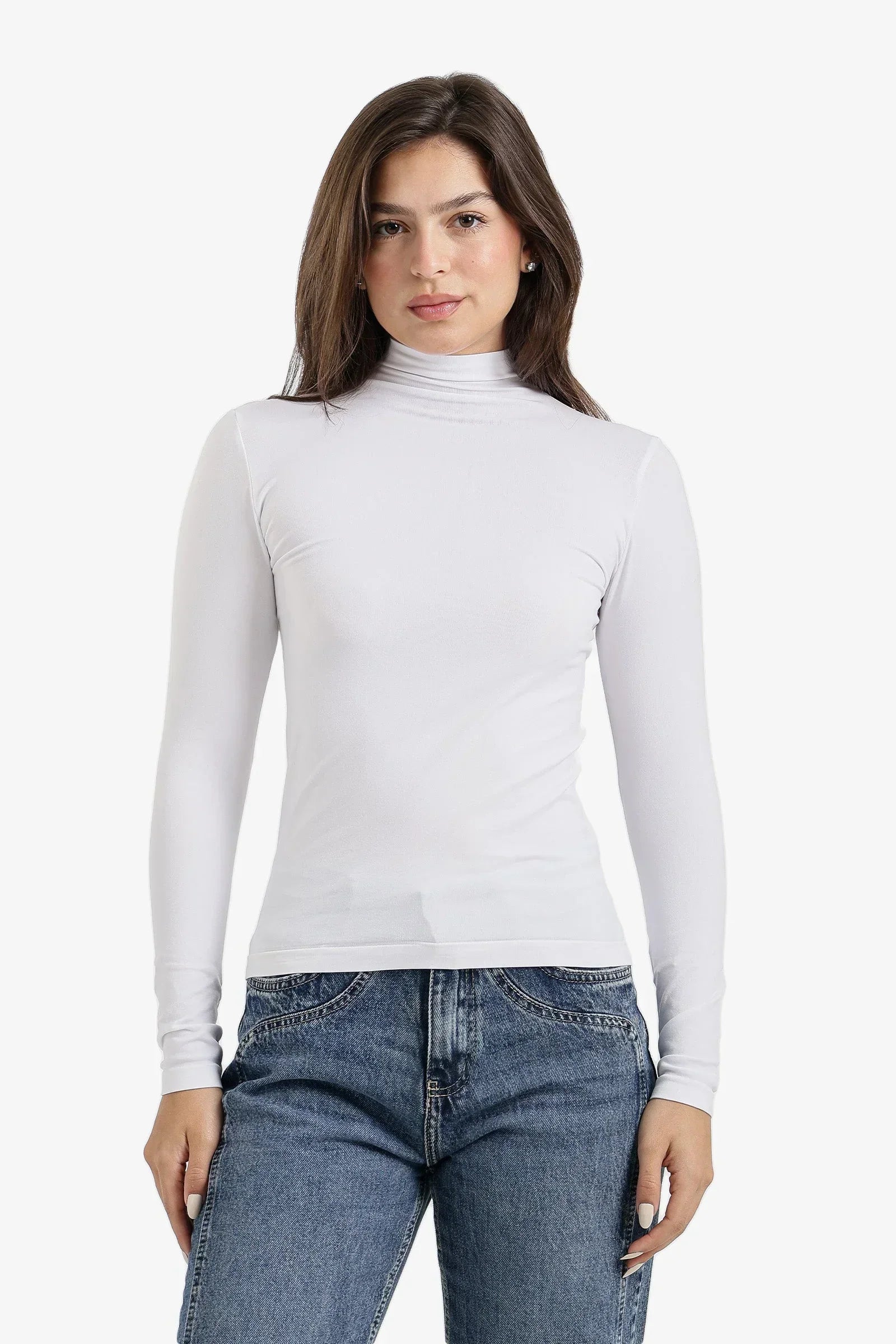Carina - Slim Fit High-Neck Top 13