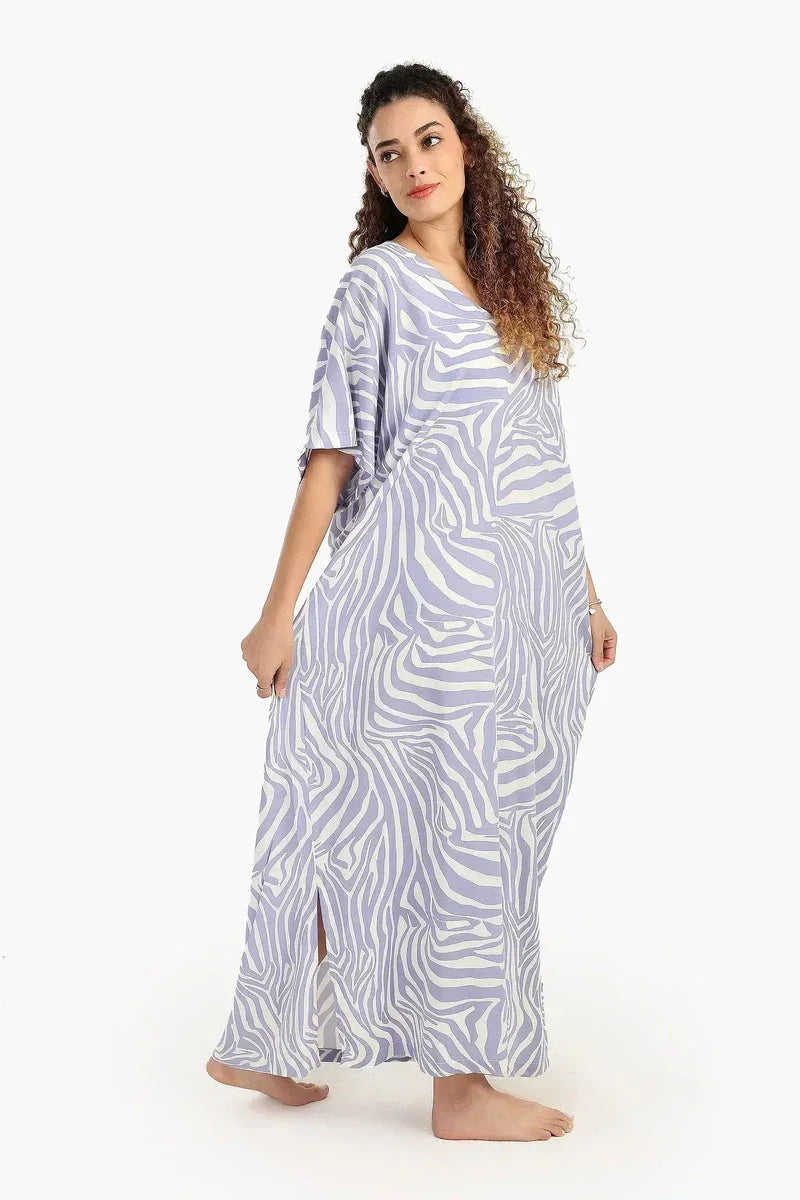 Colored V-Neck Nightgown - Carina 4