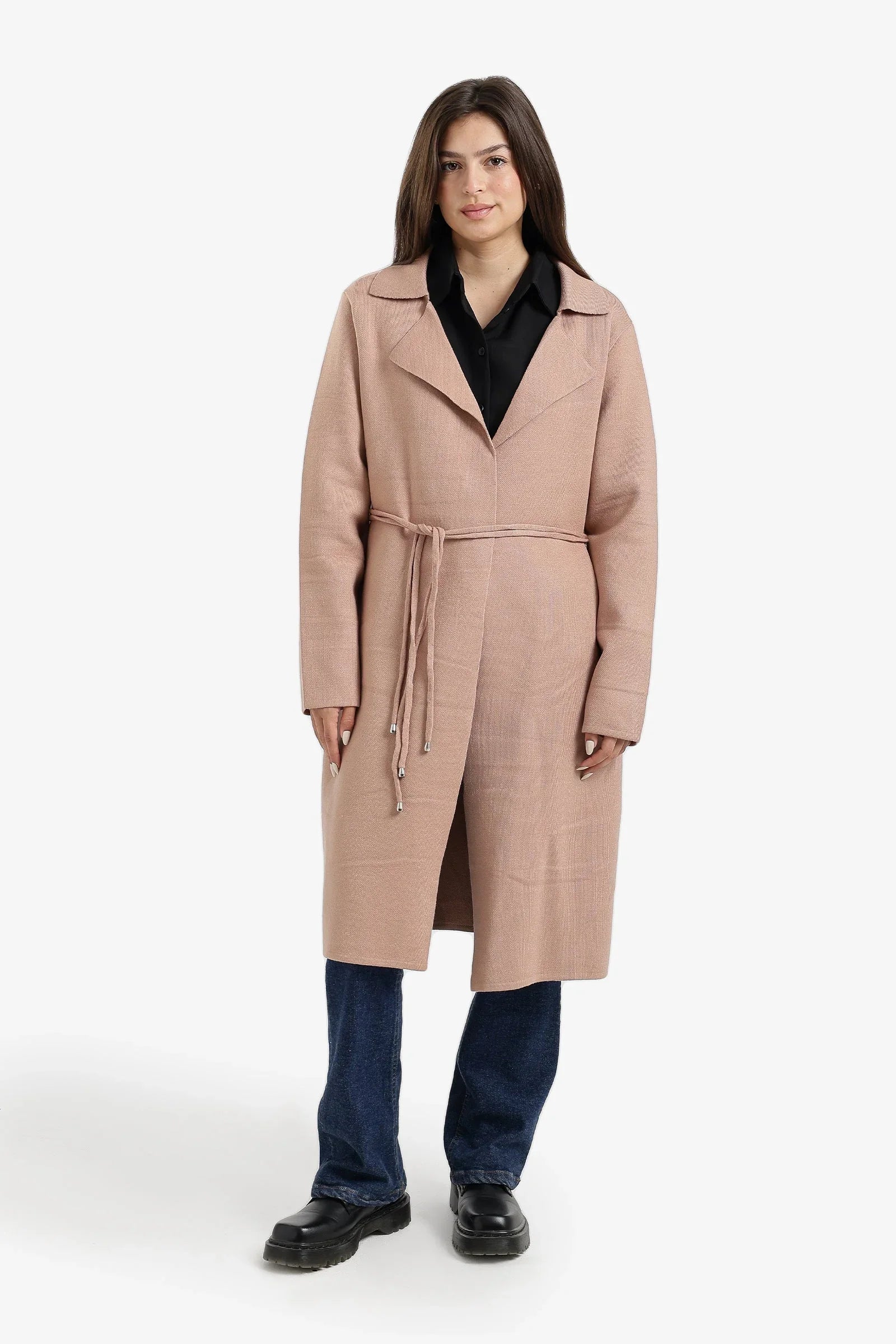 Carina - Knee-Length Belted Coat 7