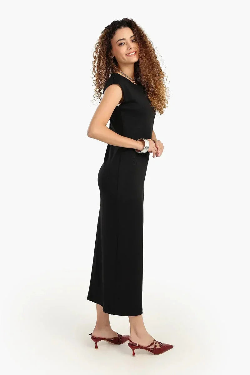 Black Slim Fit Dress - Carina 5