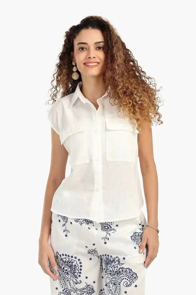 Carina - Classic Cotton Blend Shirt 2