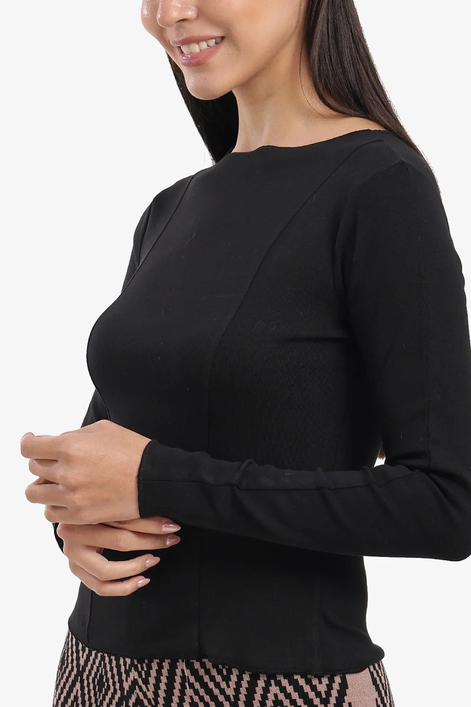Carina - Slim Boat Neck Top 12