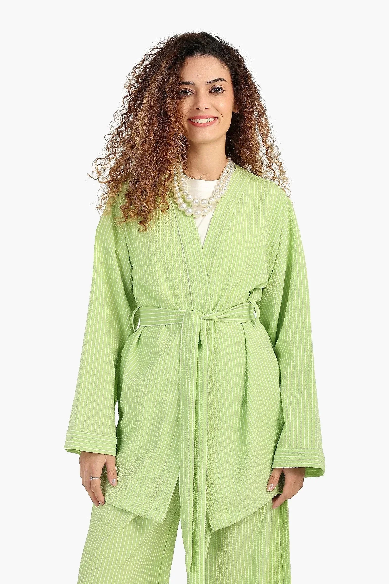 Carina - Striped Open Neckline Cardigan 3