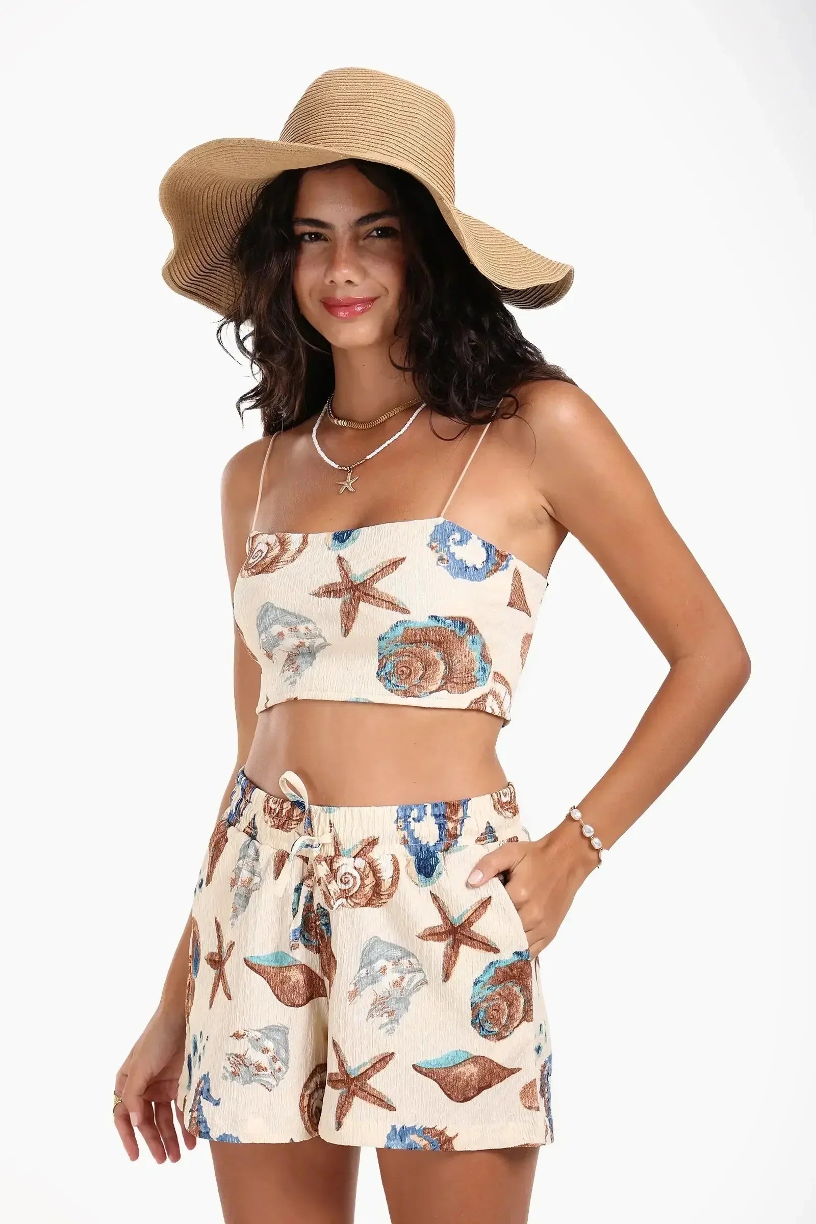 Carina - Seashell Beach Crop Top 1