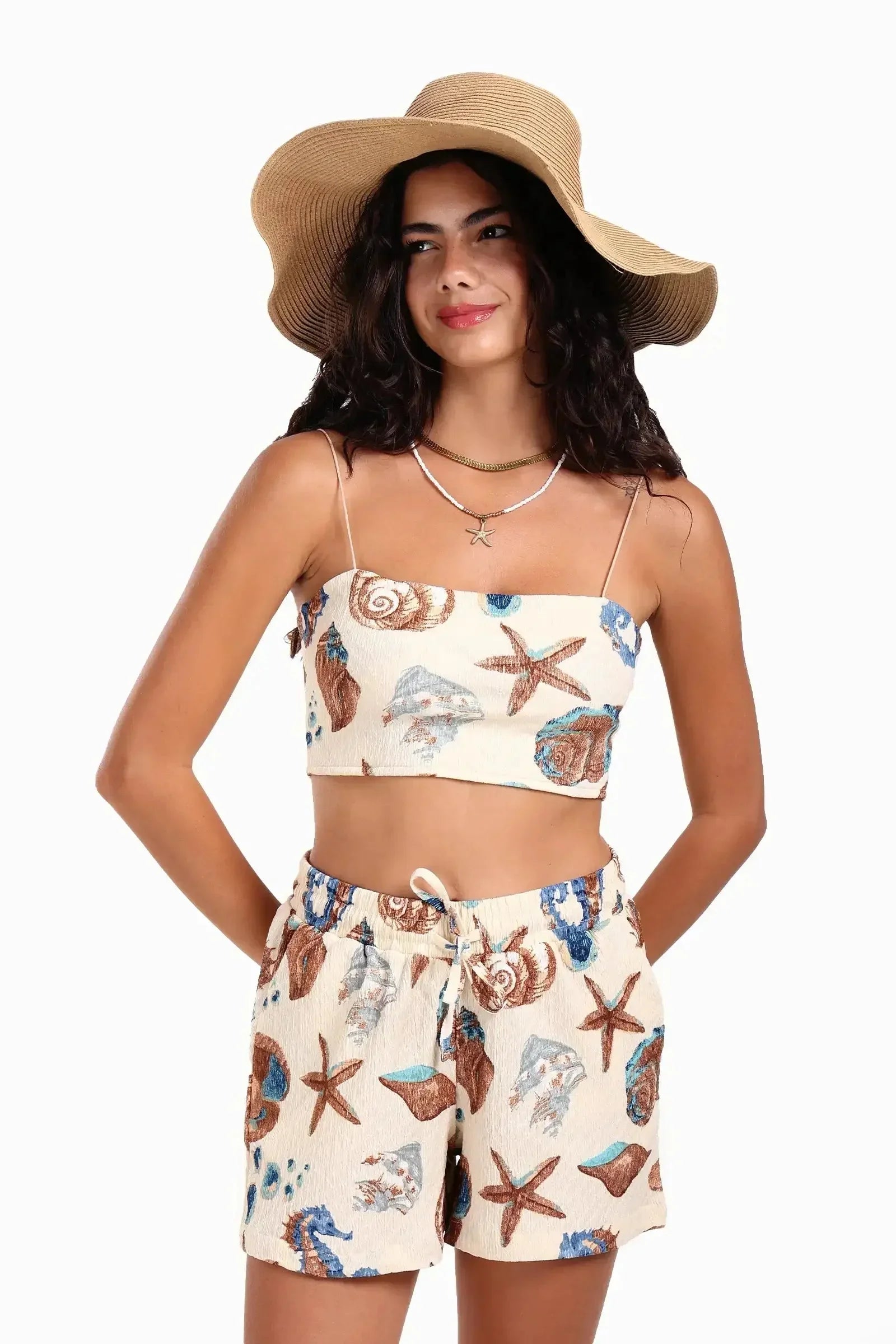 Carina - Seashell Beach Crop Top 2