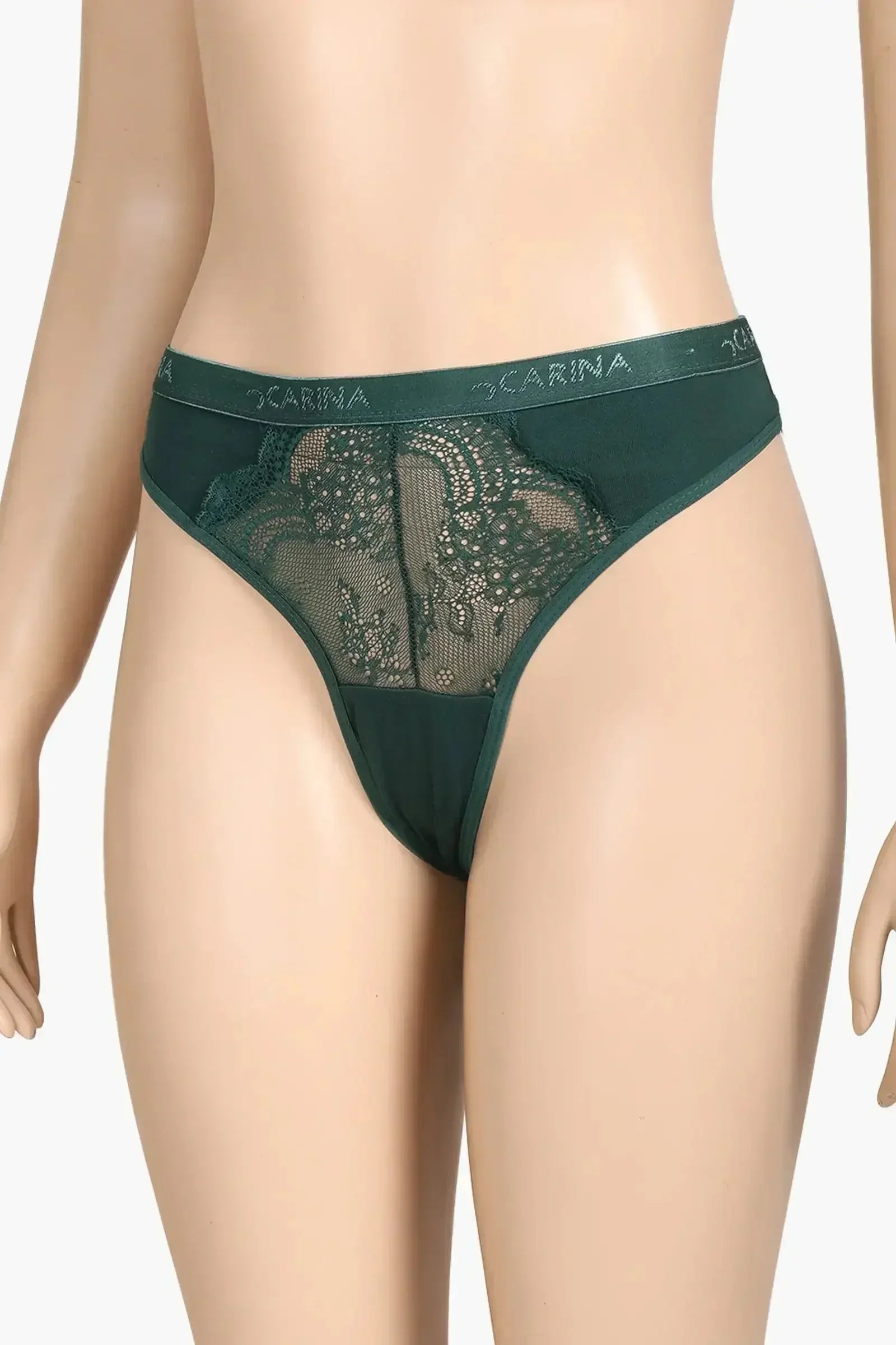 Carina - Cotton Lace Detail Thong 7