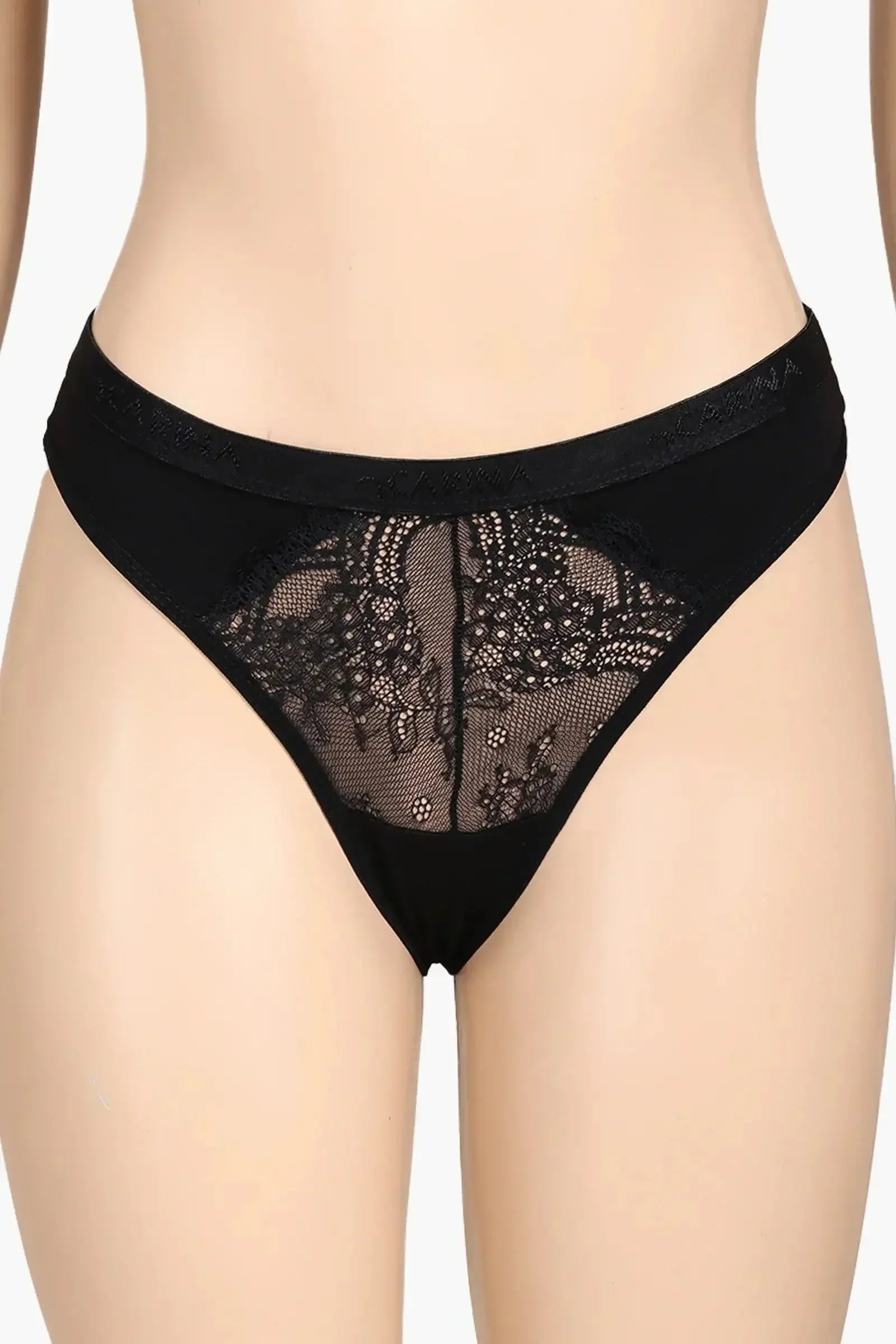 Carina - Cotton Lace Detail Thong 6