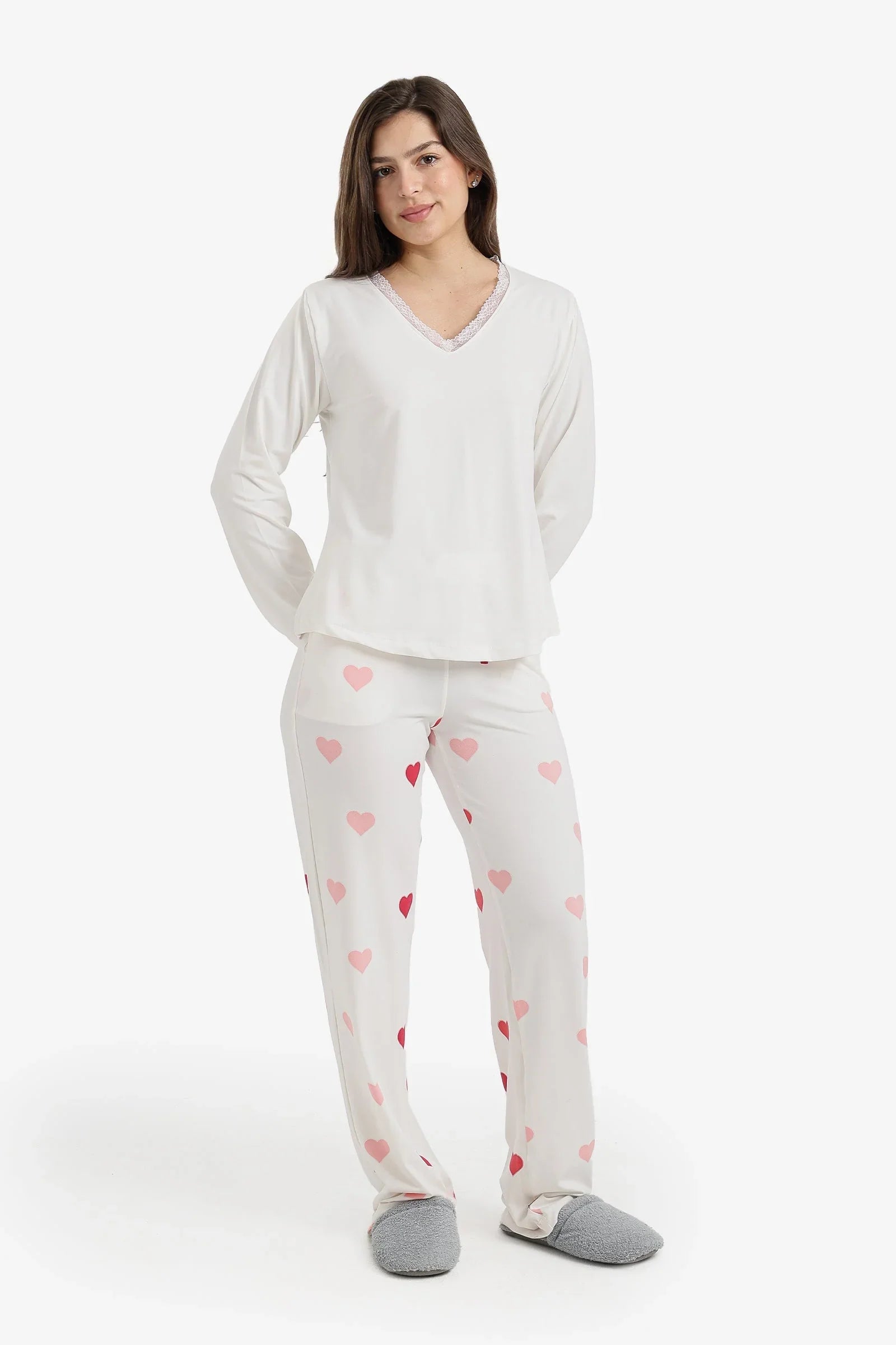 Carina - Lace-Neck Pyjama set 1